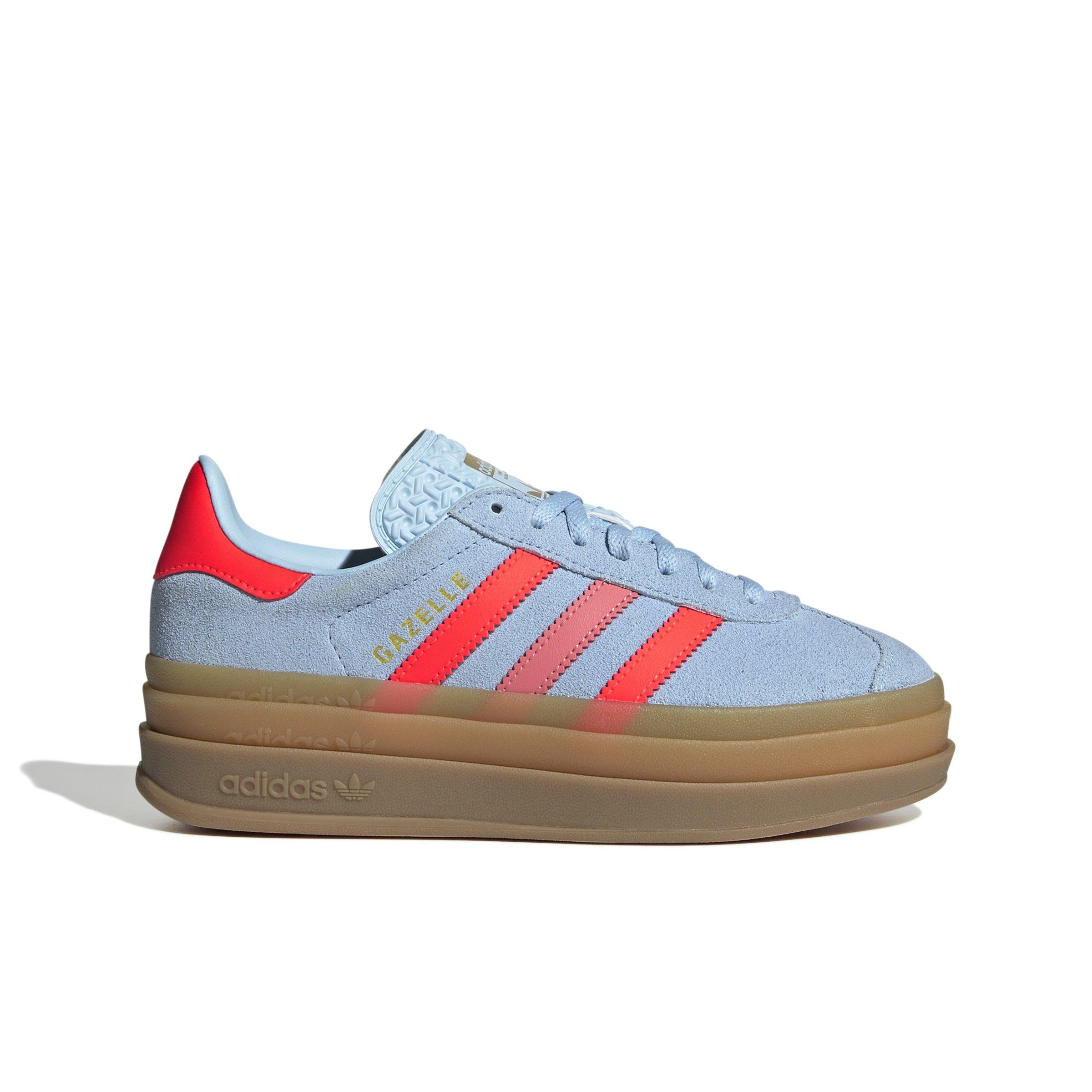 adidas Originals Gazelle Bold Grade School Girls' "Clear Sky/Solar Red/Gold Metallic" Shoe