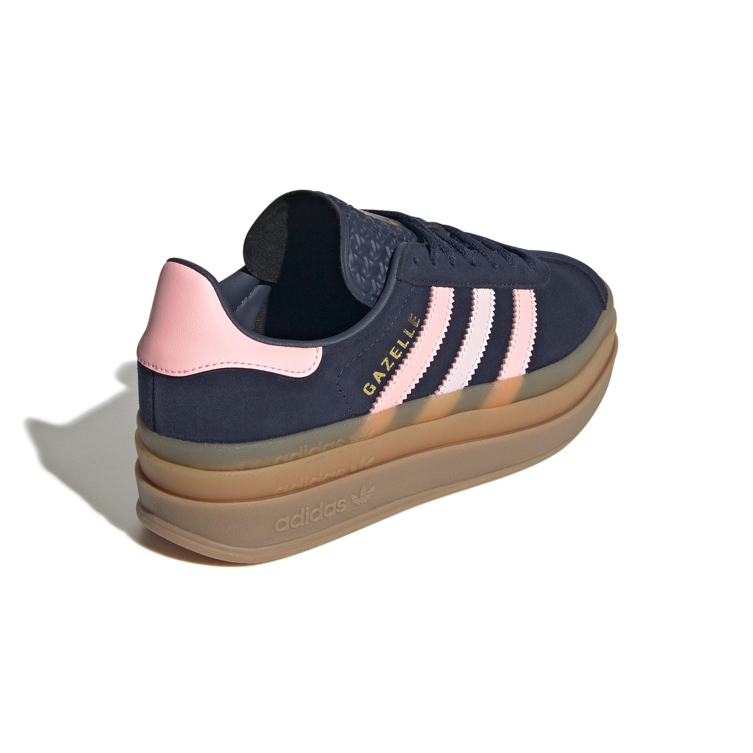 adidas Originals Gazelle Bold Grade School Girls' "Night Indigo/Glow Pink/Gold Metallic" Shoe