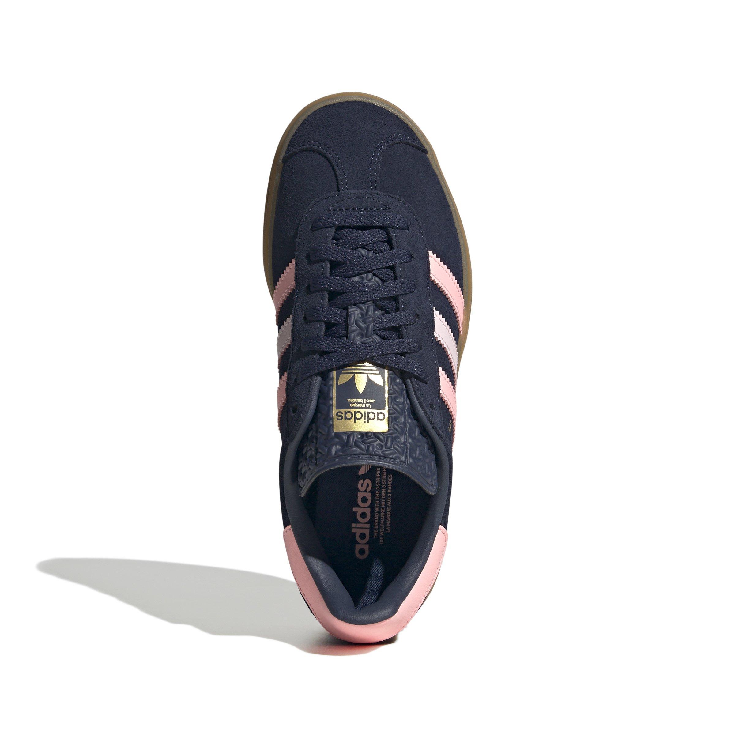 adidas Originals Gazelle Bold Grade School Girls' "Night Indigo/Glow Pink/Gold Metallic" Shoe