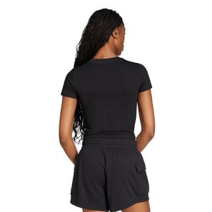 adidas Women's Essentials 3-Stripes Slim Baby T-Shirt - Black