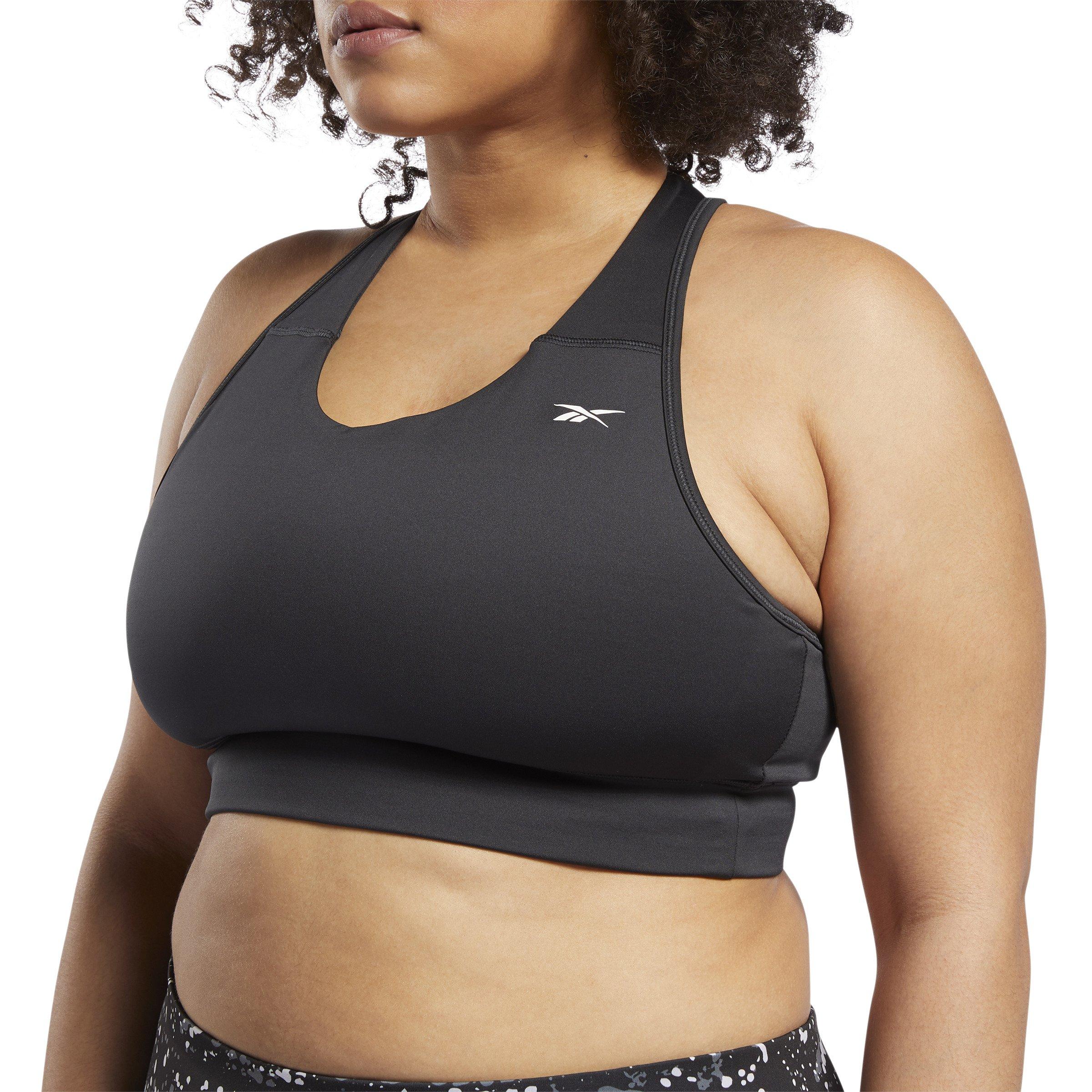 Reebok Running Essentials Sports Bra- Black - BLACK Thumbnail View 4