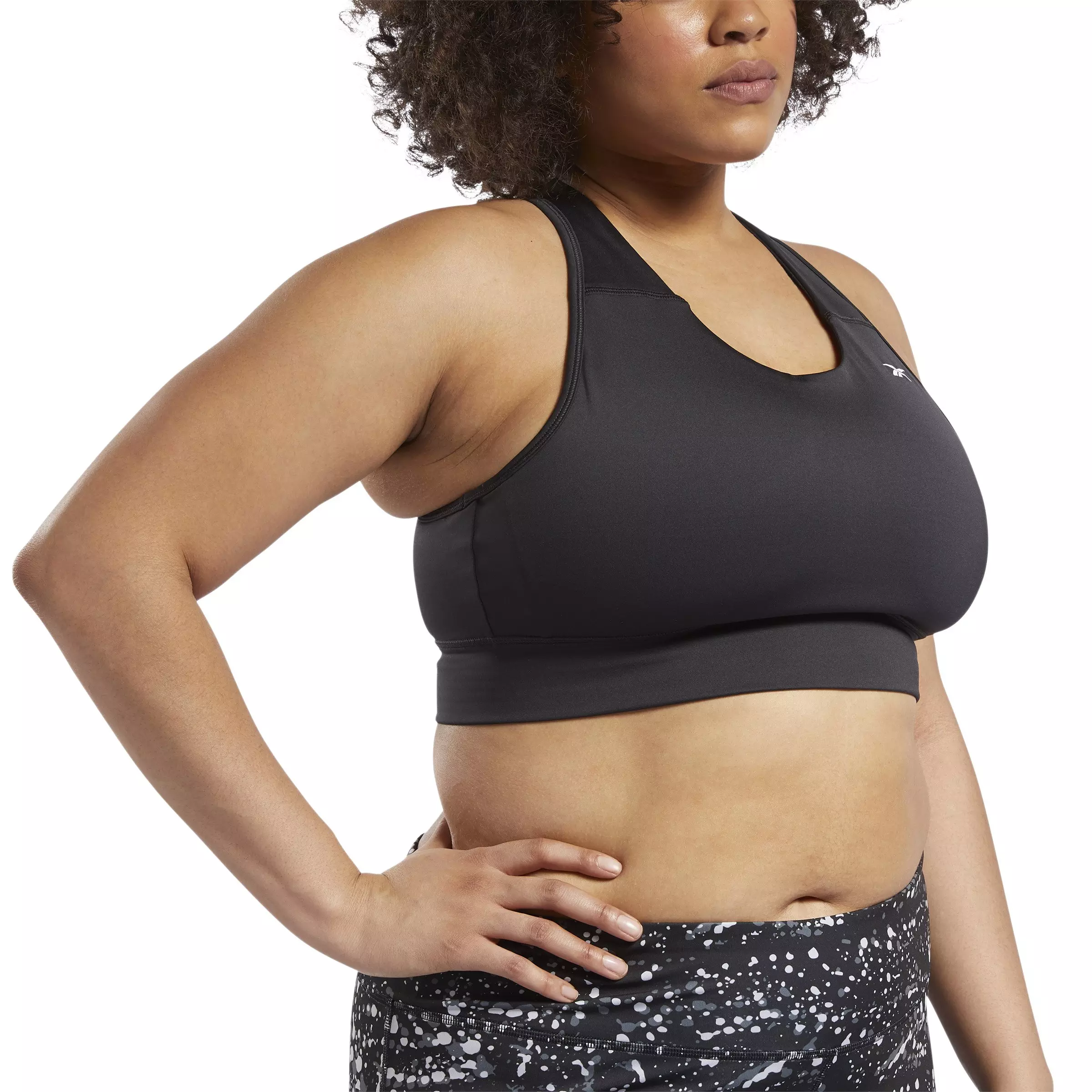 Reebok Running Essentials Sports Bra- Black - BLACK