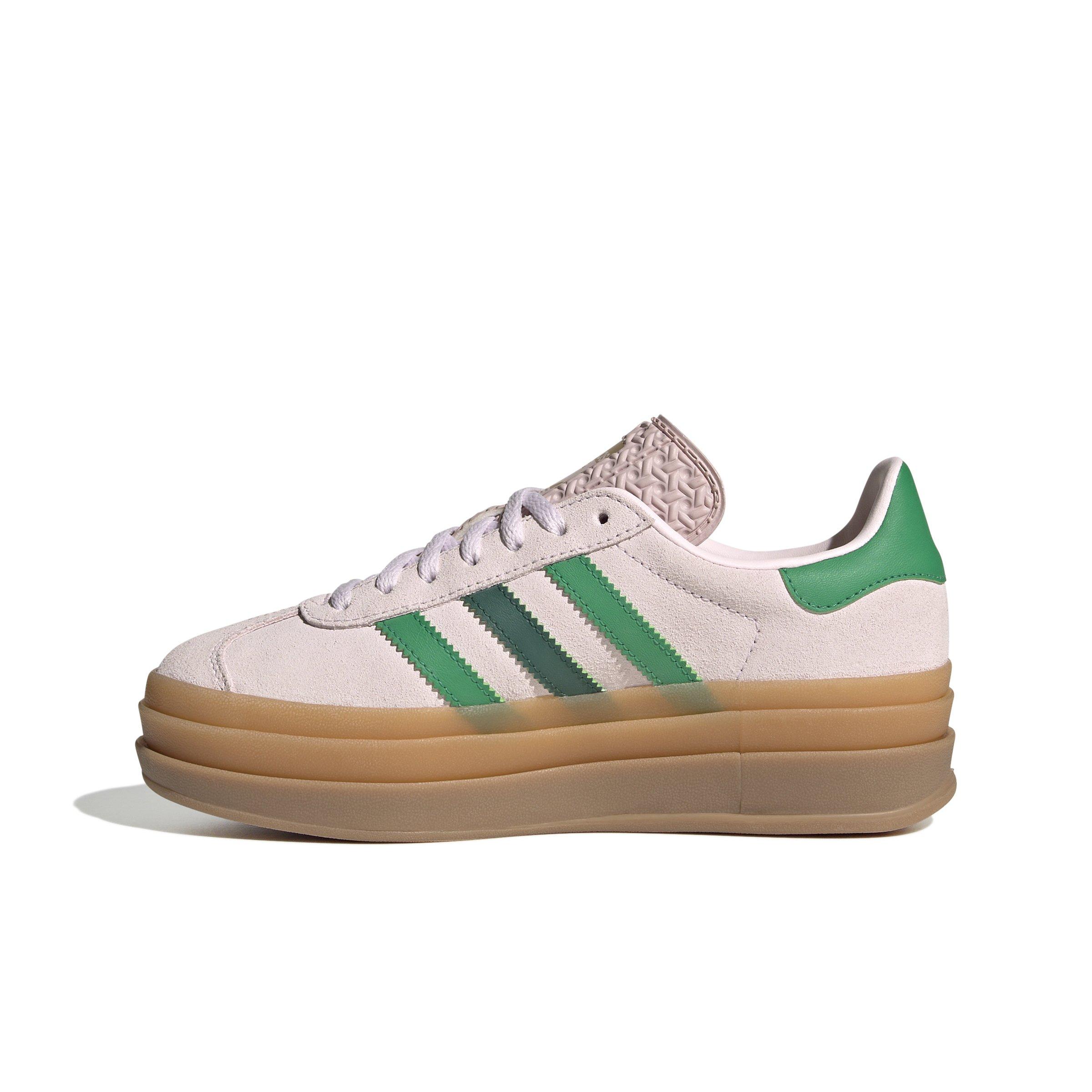 adidas Originals Gazelle Bold Grade School Girls' "Almost Pink/Court Green/Gold Metallic" Shoe