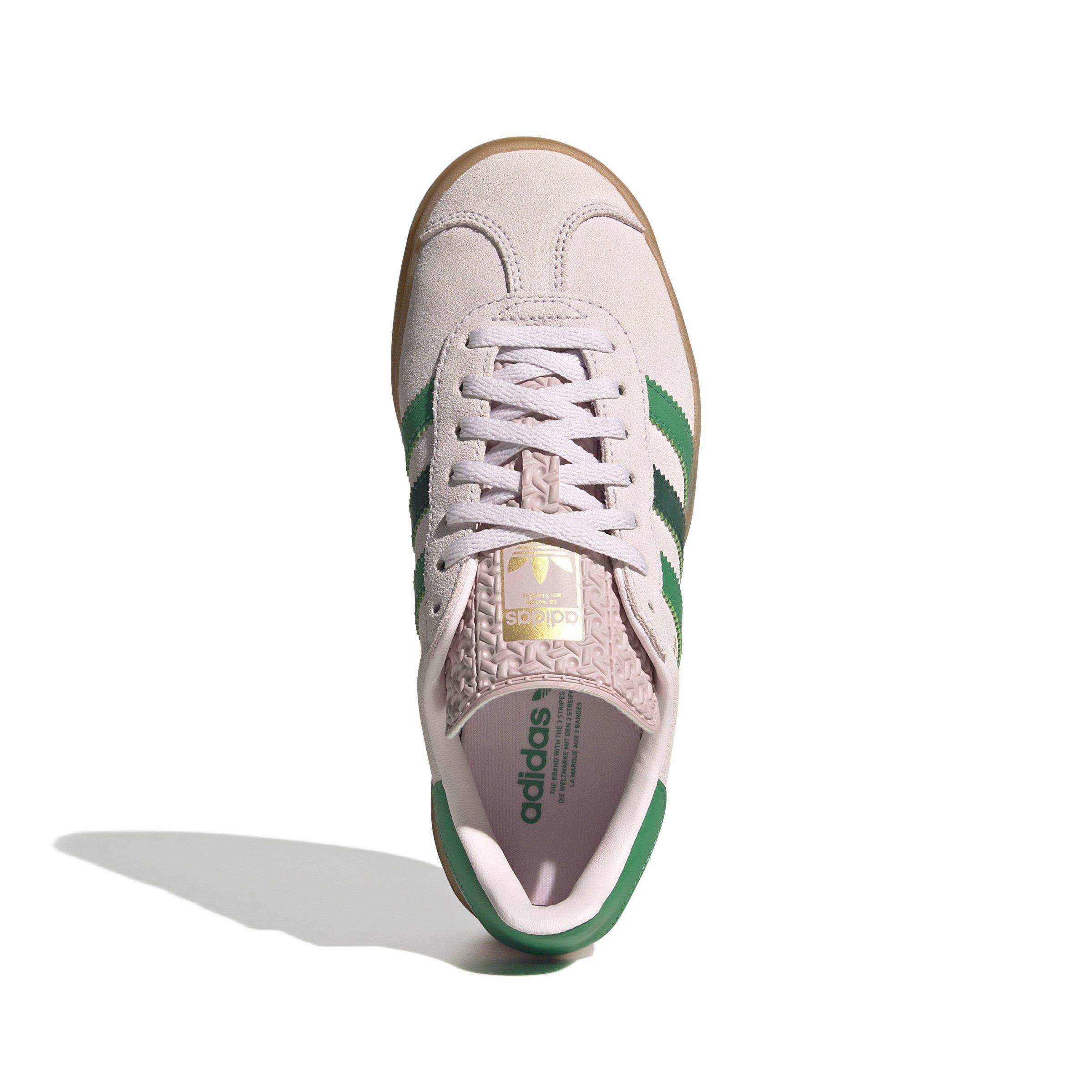 adidas Originals Gazelle Bold Grade School Girls' "Almost Pink/Court Green/Gold Metallic" Shoe