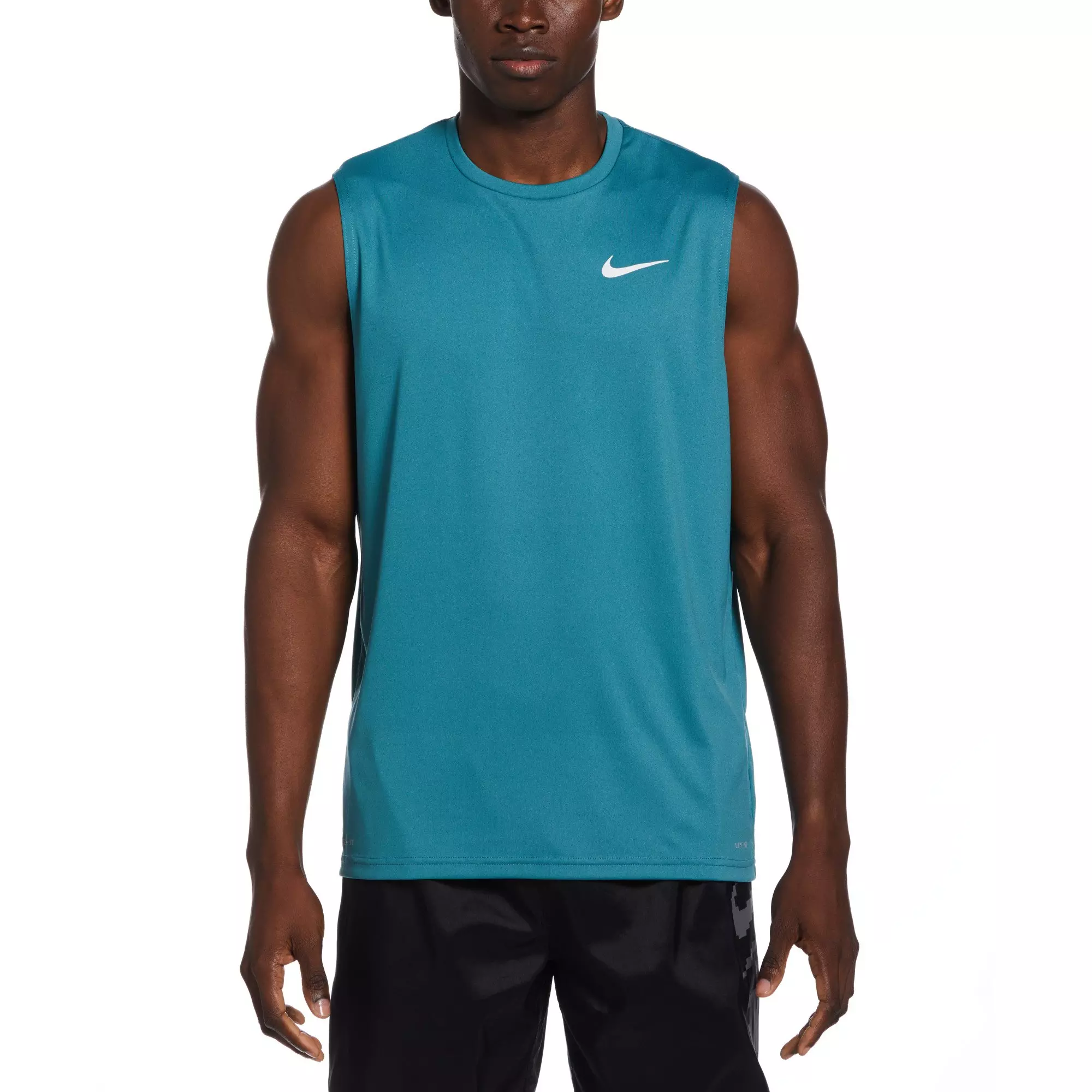 Nike Men's Essential Sleeveless Hydroguard Swim Shirt-Teal - TEAL