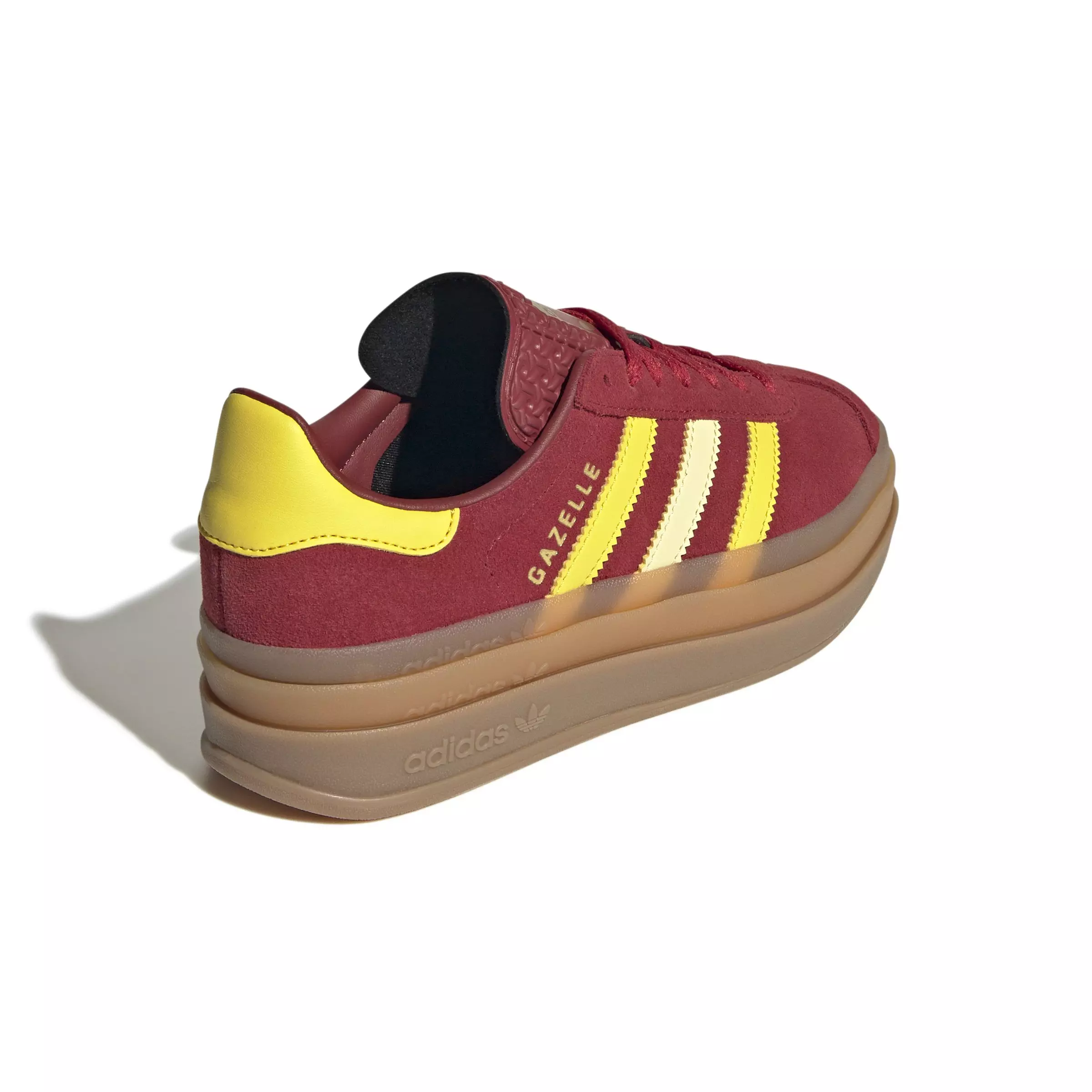 adidas Originals Gazelle Bold "Team Victory Red/Yellow/Gold Metallic" Grade School Girls' Shoe - RED/YELLOW/GOLD