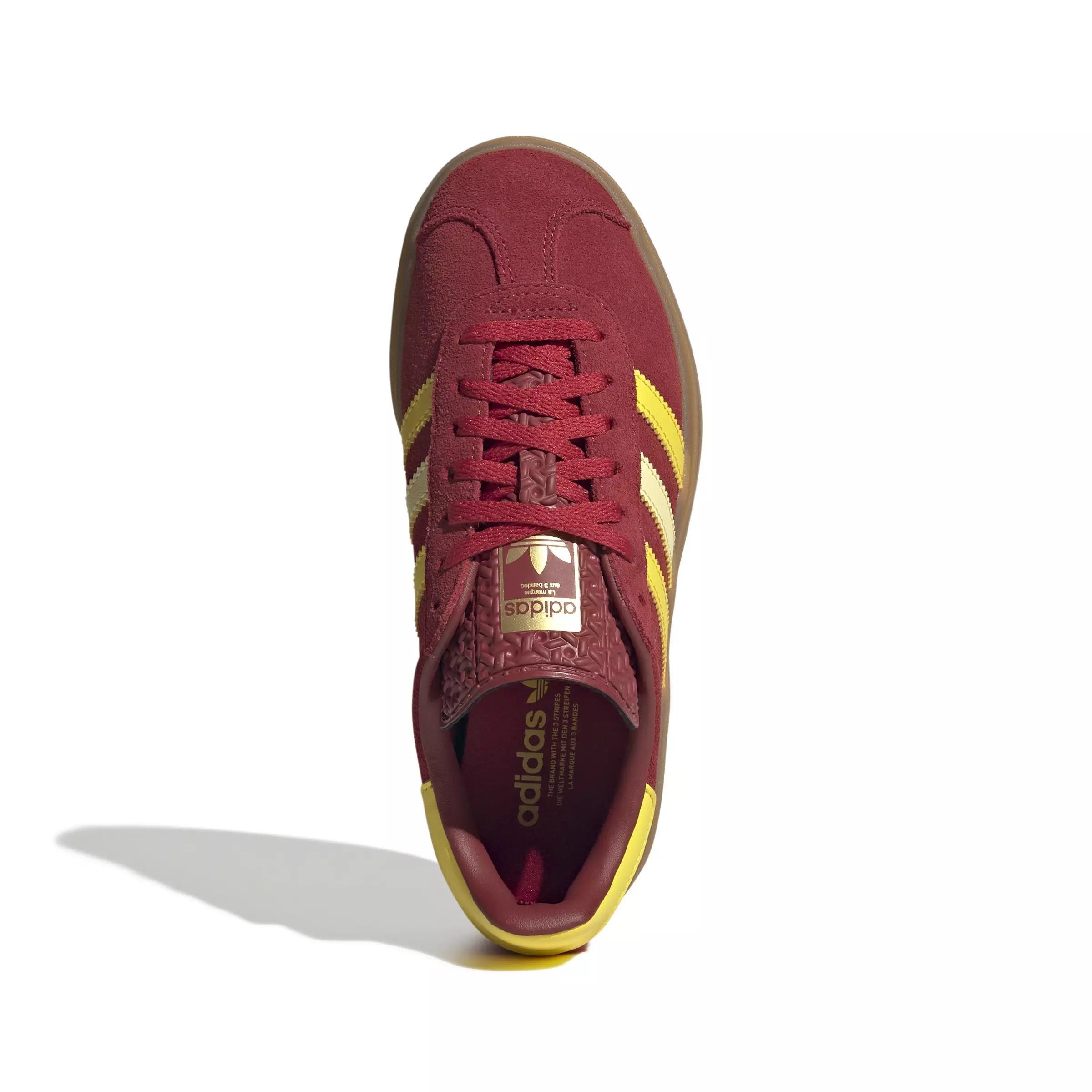 adidas Originals Gazelle Bold "Team Victory Red/Yellow/Gold Metallic" Grade School Girls' Shoe - RED/YELLOW/GOLD