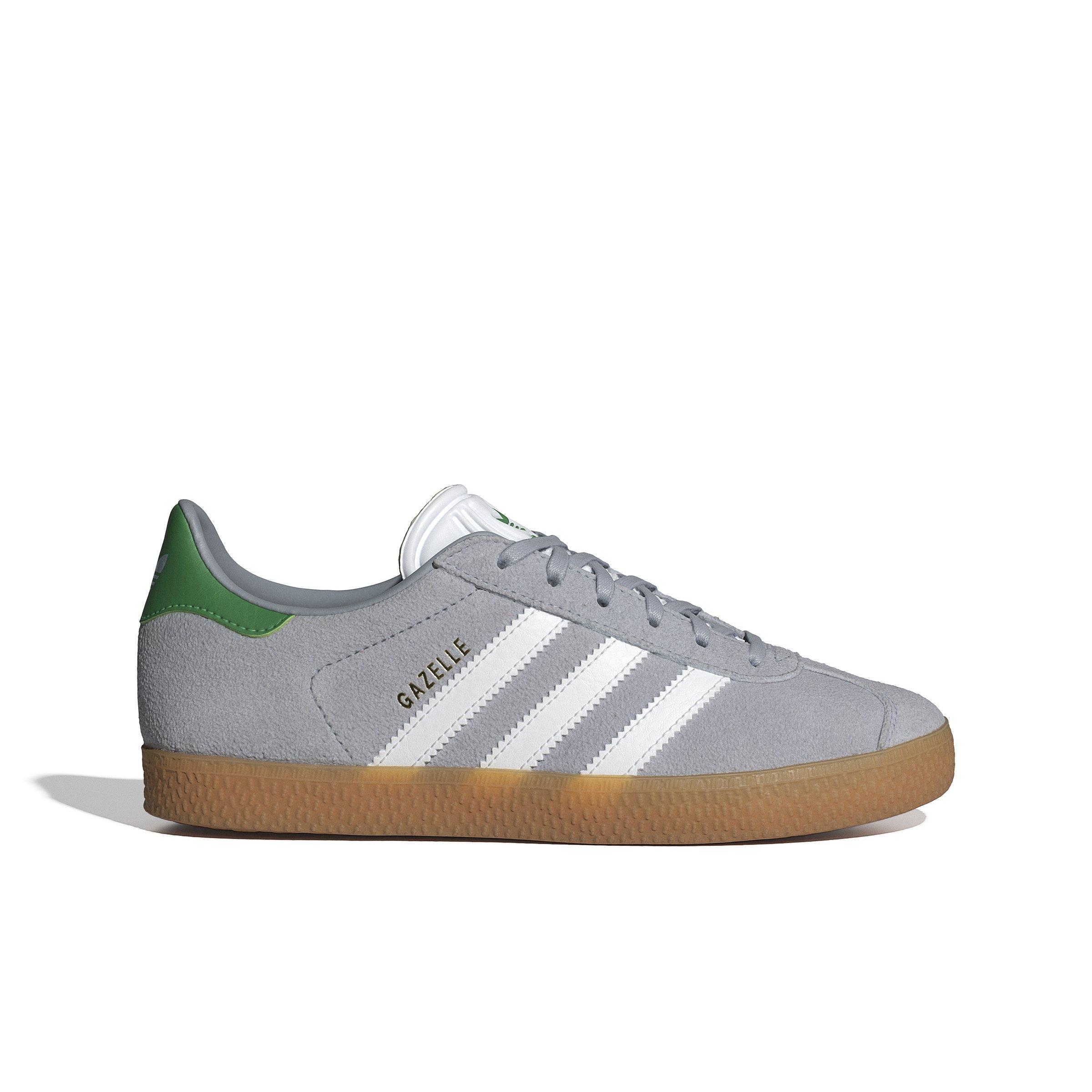 adidas Originals Gazelle Grade School Girls' "Halo Silver/Ftwr White/Green" Shoe