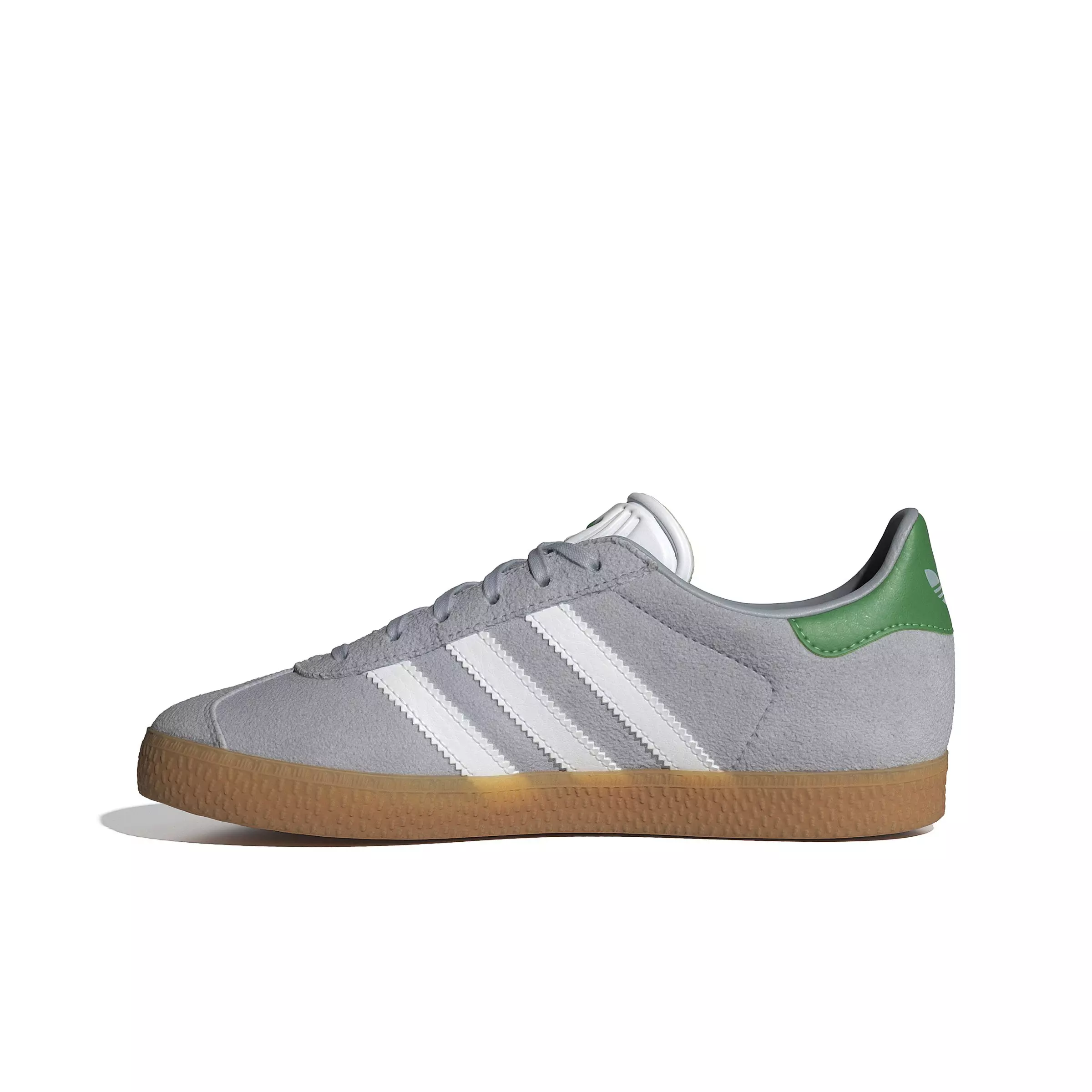 adidas Originals Gazelle "Halo Silver/Ftwr White/Green" Grade School Girls' Shoe - SILVER/WHITE/GREEN