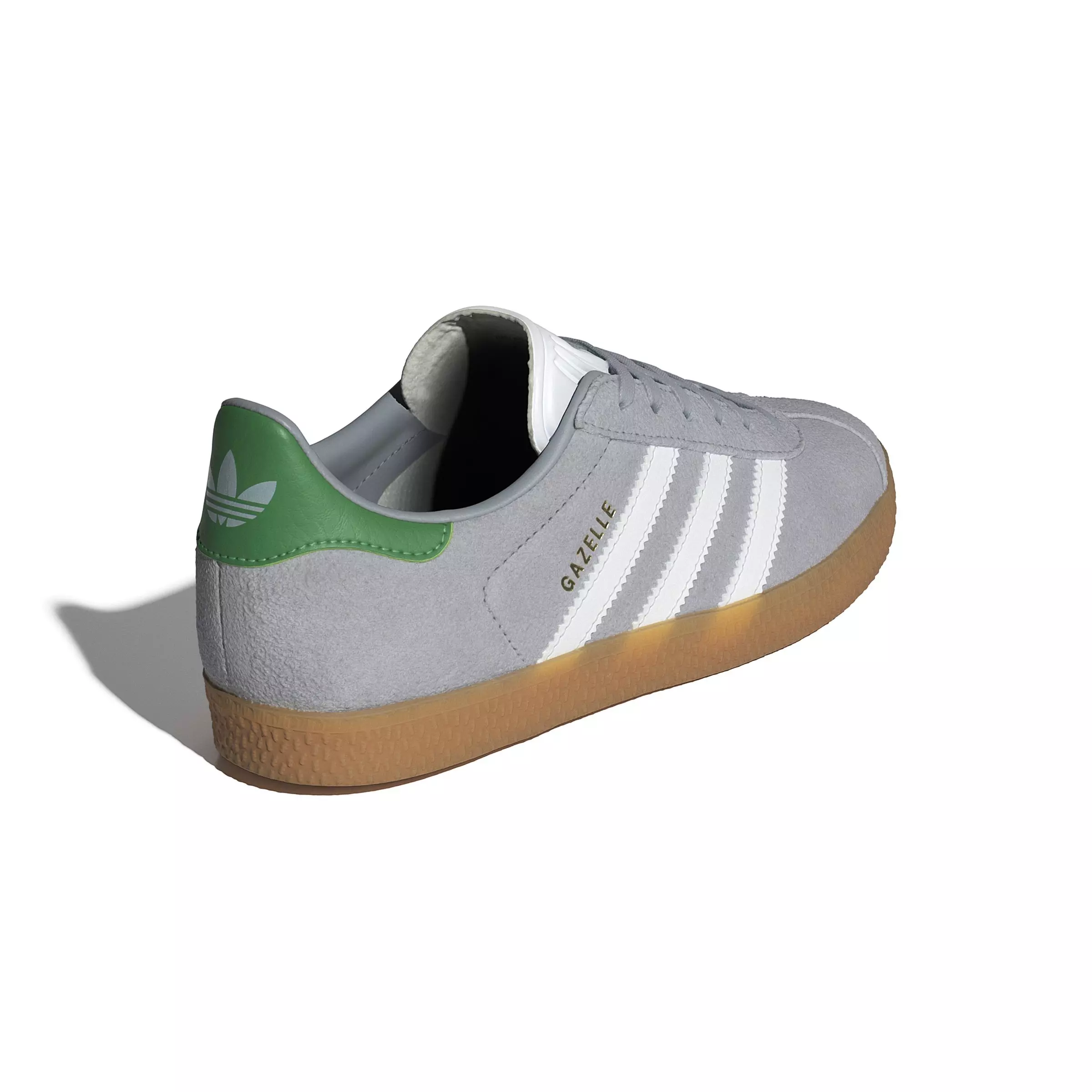 adidas Originals Gazelle "Halo Silver/Ftwr White/Green" Grade School Girls' Shoe - SILVER/WHITE/GREEN