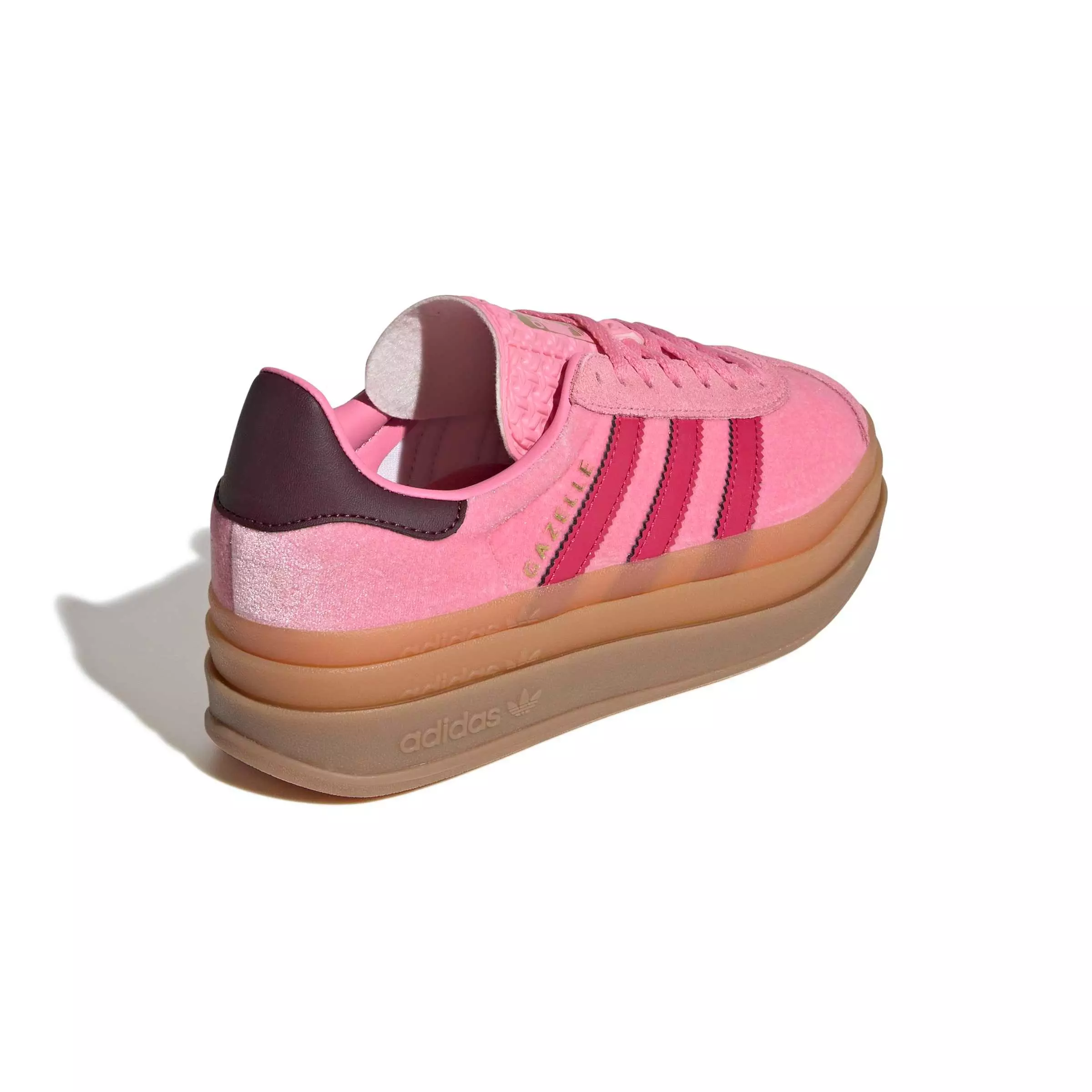 adidas Originals Gazelle Bold "Bliss Pink/Ruby Red/Maroon" Grade School Girls' Shoe - PINK/RED/MAROON