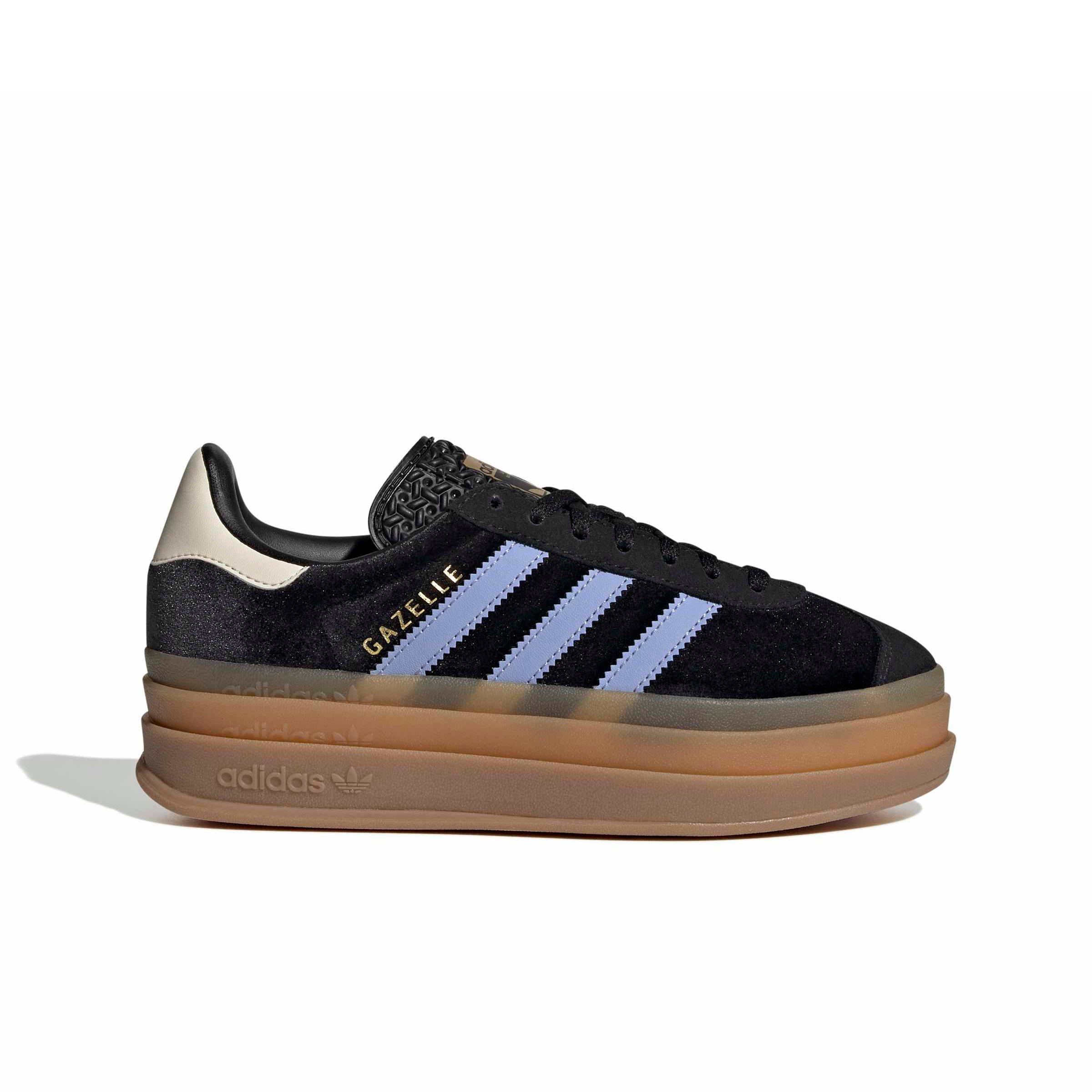adidas Originals Gazelle Bold Grade School Girls' "Core Black/Blue Spark/Wonder White" Shoe