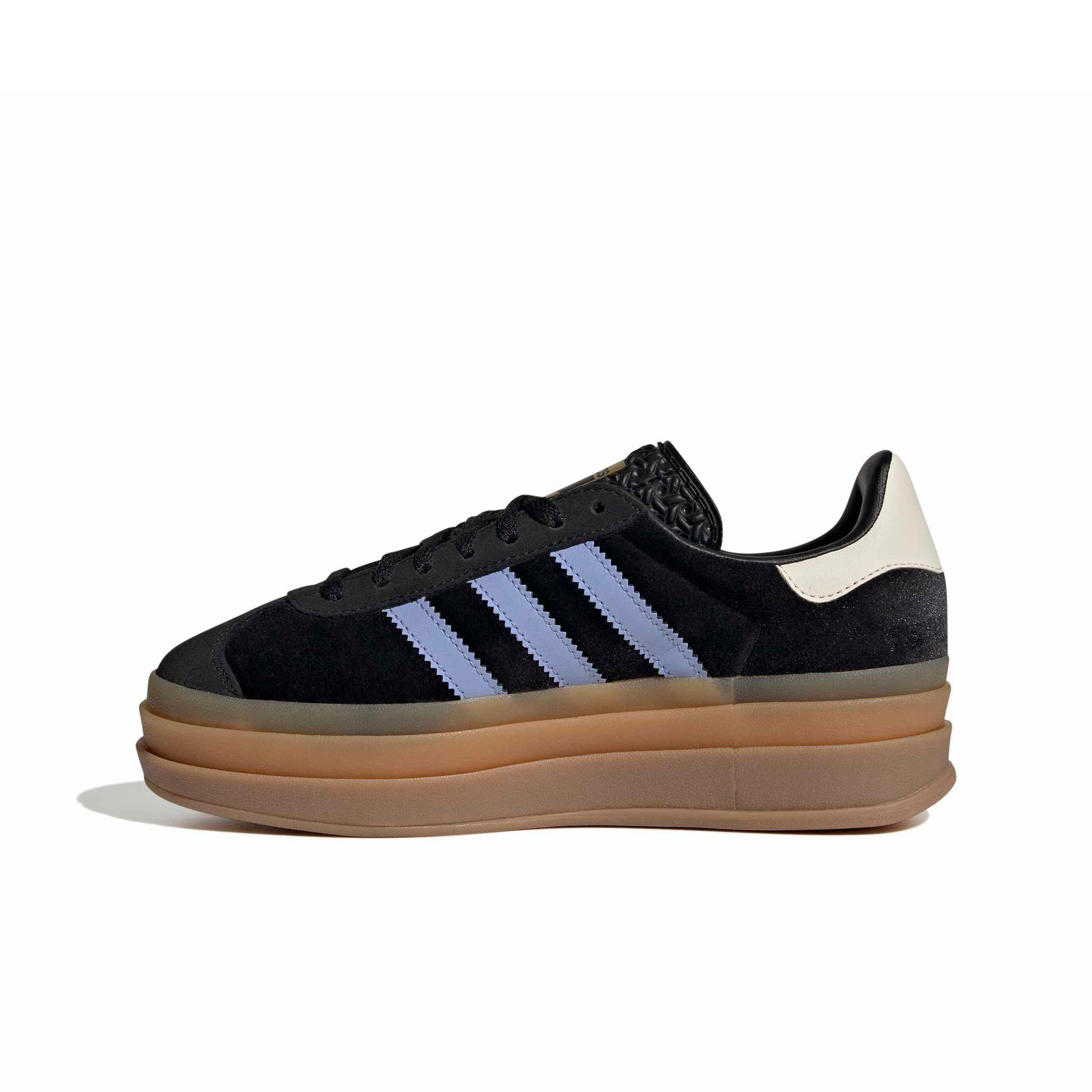 adidas Originals Gazelle Bold Grade School Girls' "Core Black/Blue Spark/Wonder White" Shoe
