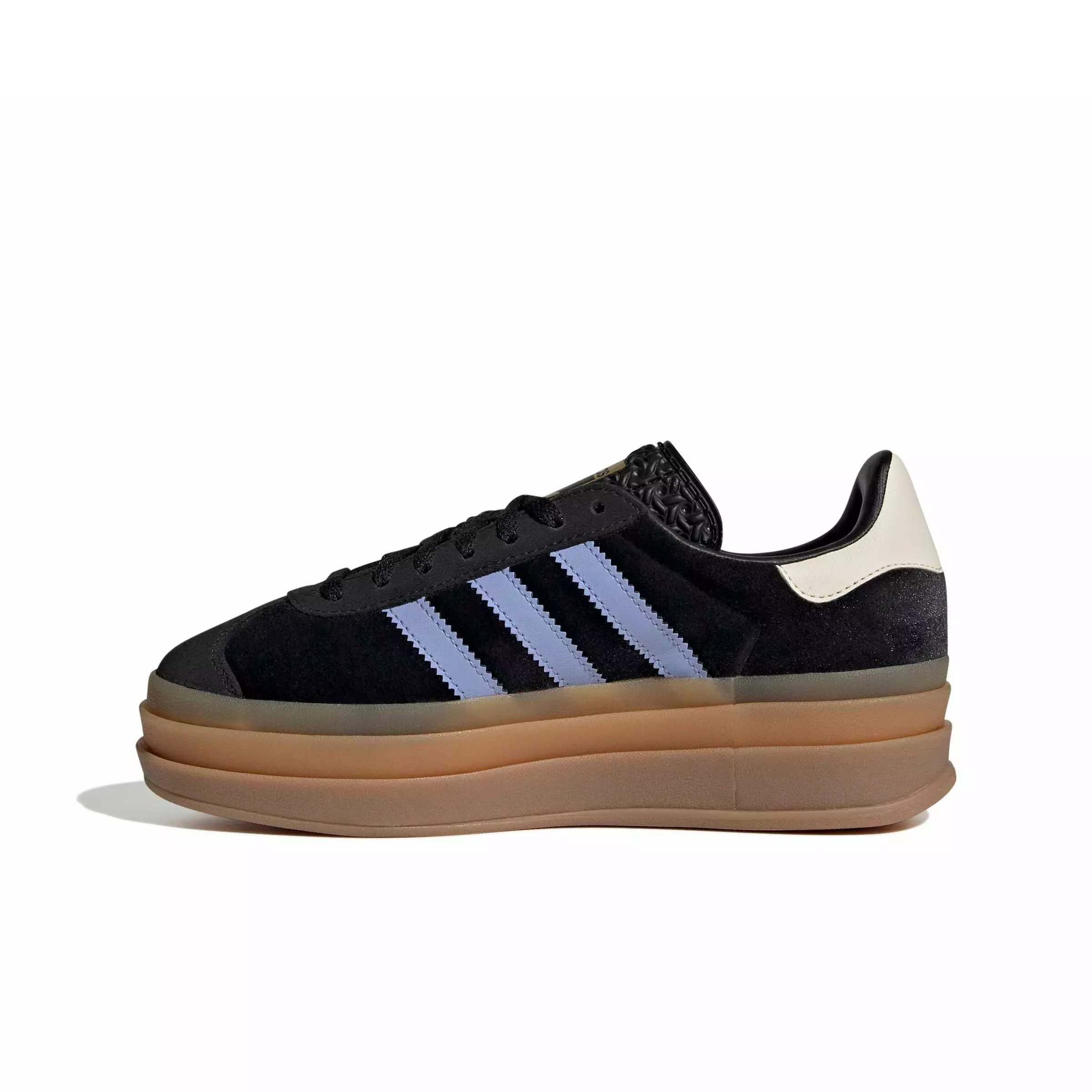 adidas Originals Gazelle Bold "Core Black/Blue Spark/Wonder White" Grade School Girls' Shoe - BLACK/BLUE/WHITE