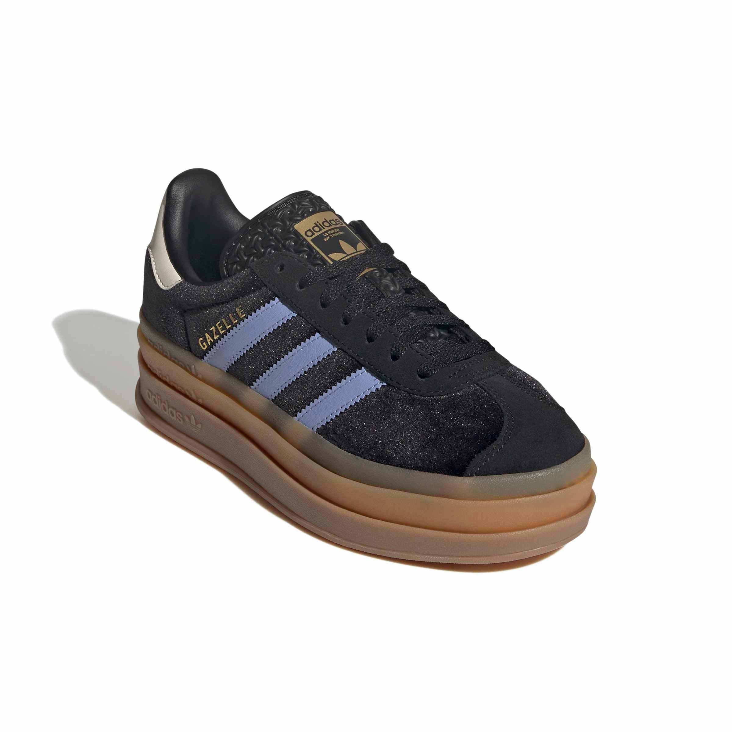 adidas Originals Gazelle Bold "Core Black/Blue Spark/Wonder White" Grade  School Girls' Shoe