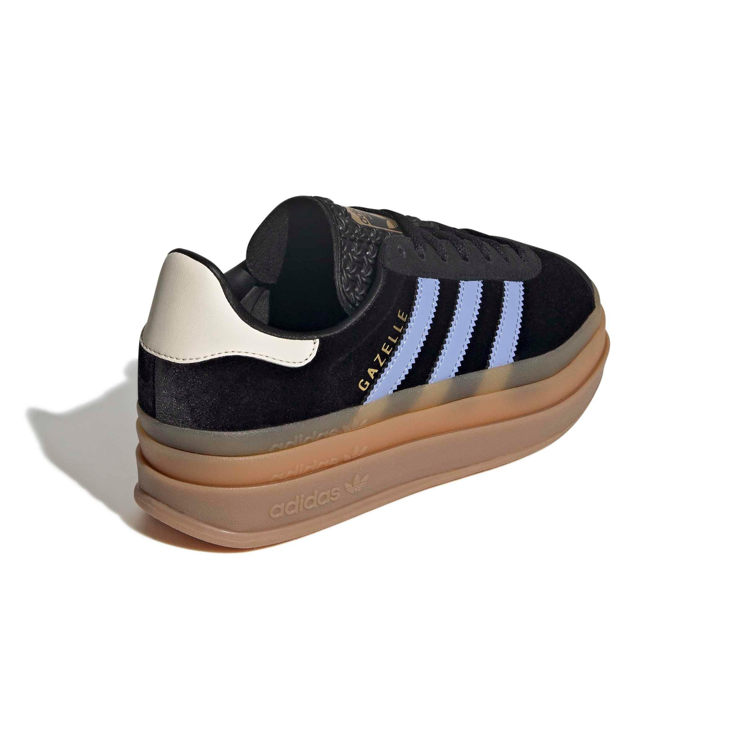 adidas Originals Gazelle Bold Grade School Girls' "Core Black/Blue Spark/Wonder White" Shoe