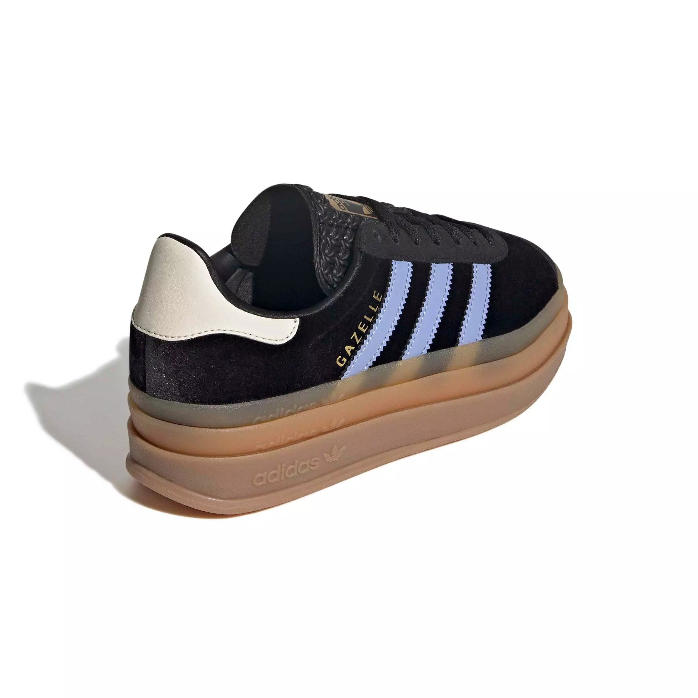 adidas Originals Gazelle Bold "Core Black/Blue Spark/Wonder White" Grade School Girls' Shoe - BLACK/BLUE/WHITE