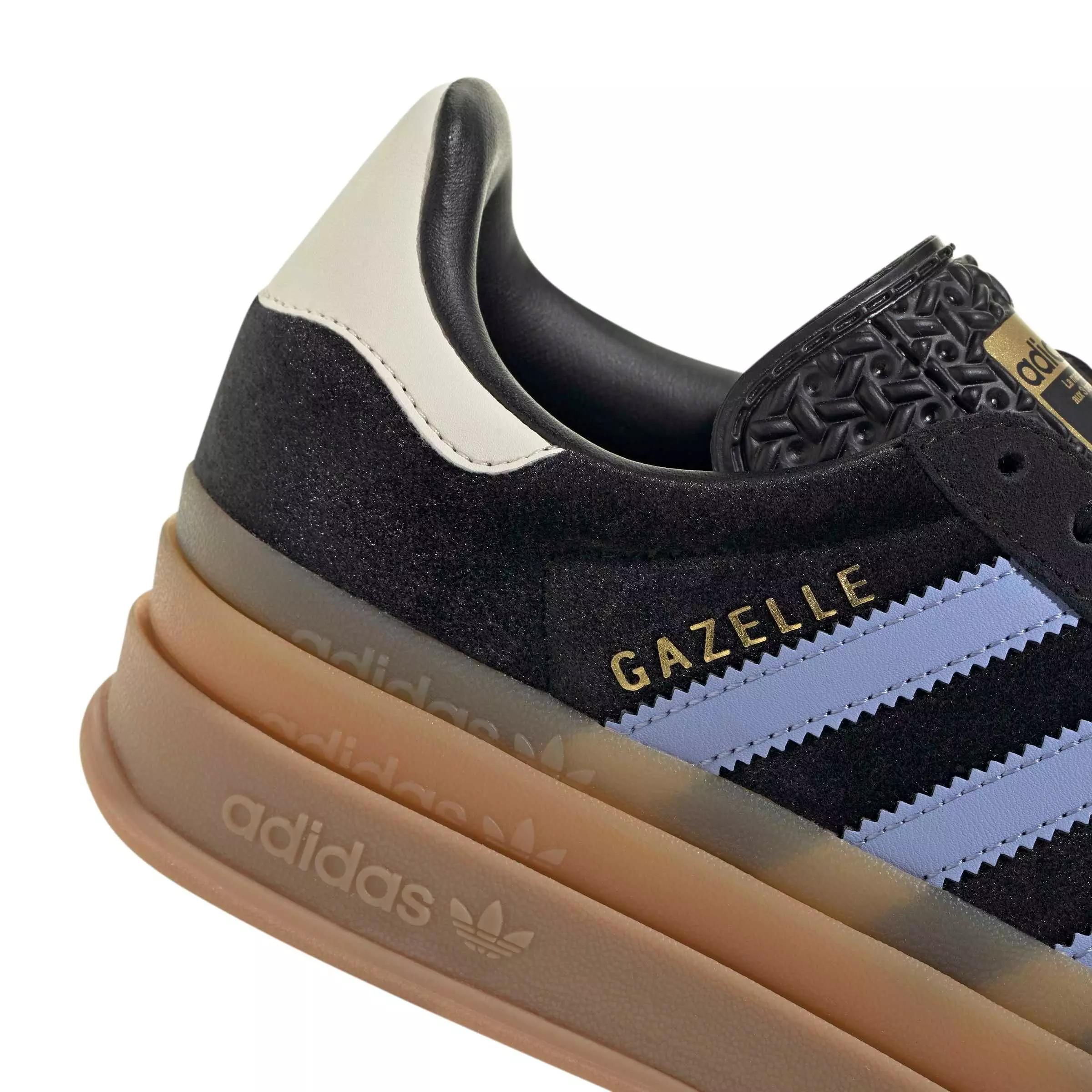 adidas Originals Gazelle Bold "Core Black/Blue Spark/Wonder White" Grade School Girls' Shoe - BLACK/BLUE/WHITE