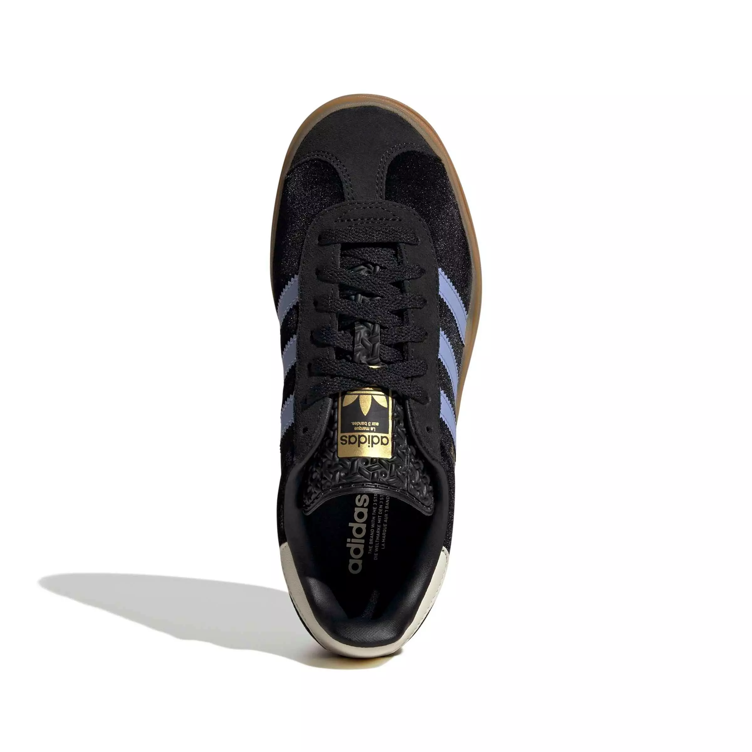 adidas Originals Gazelle Bold "Core Black/Blue Spark/Wonder White" Grade School Girls' Shoe - BLACK/BLUE/WHITE