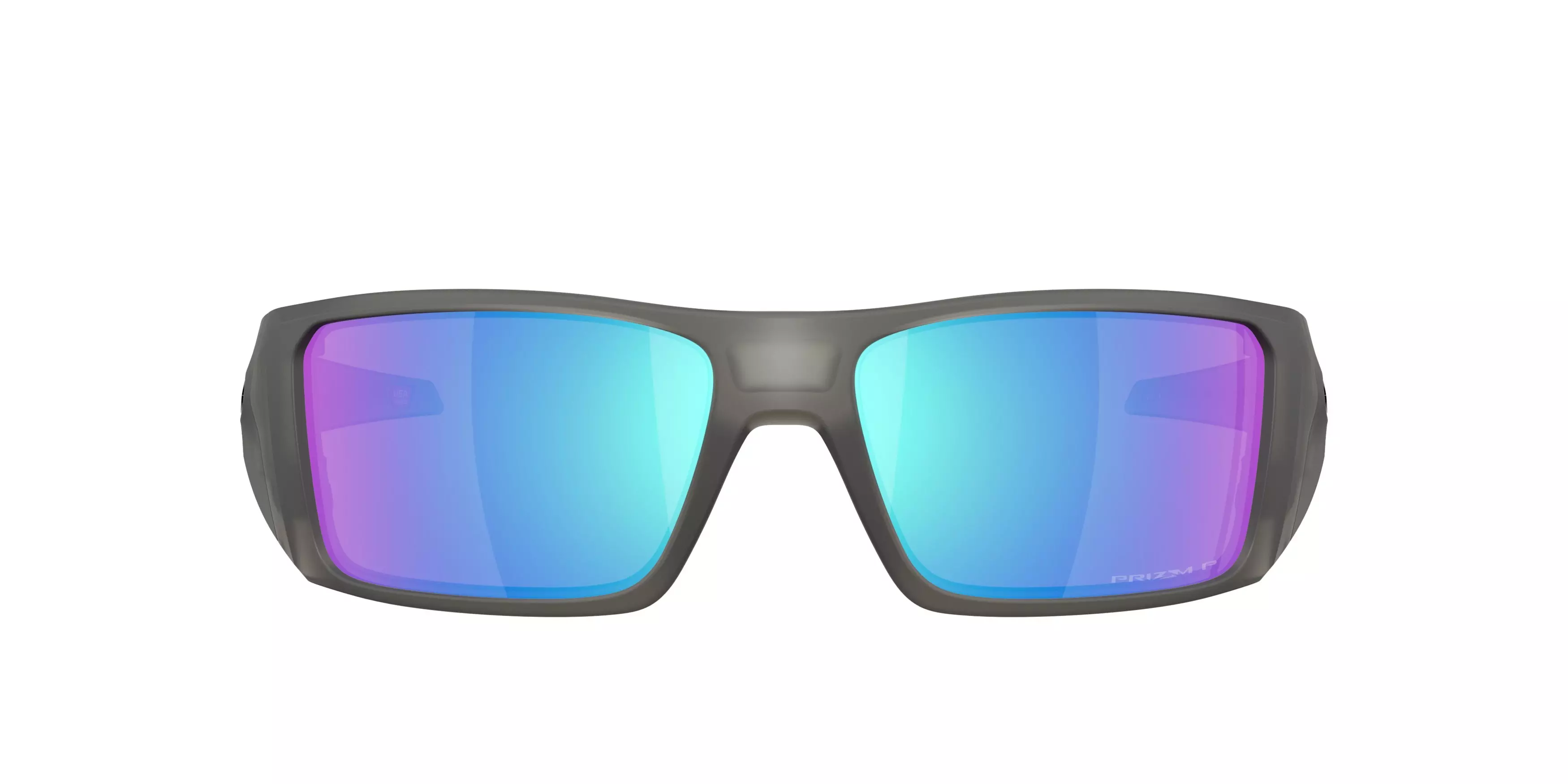 Oakley Heliostat Prizm Sapphire Polar Sunglasses - Matte Grey Smoke - GREY/BLUE