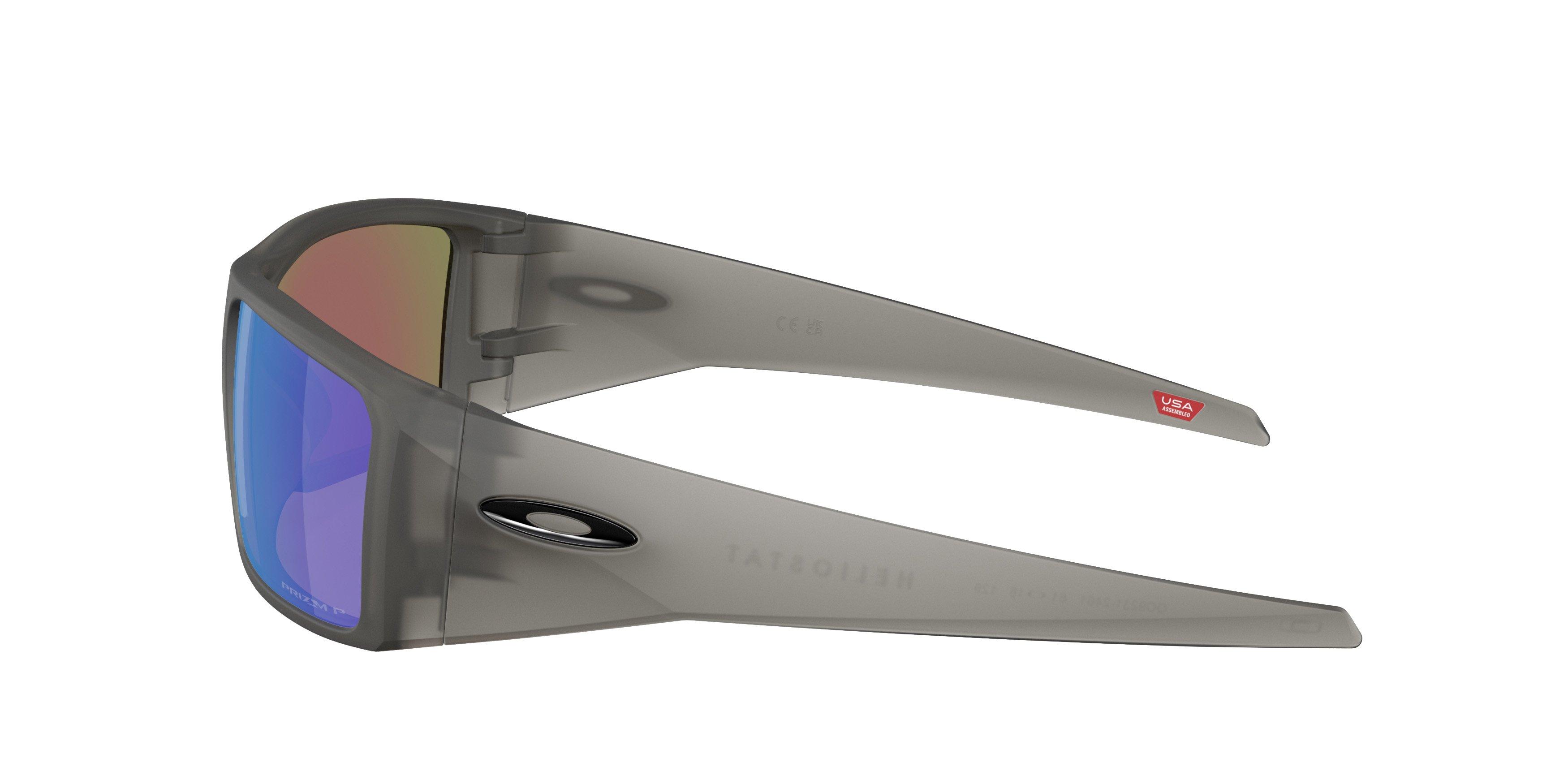 Oakley Heliostat Prizm Sapphire Polar Sunglasses - Matte Grey Smoke - GREY/BLUE Thumbnail View 4