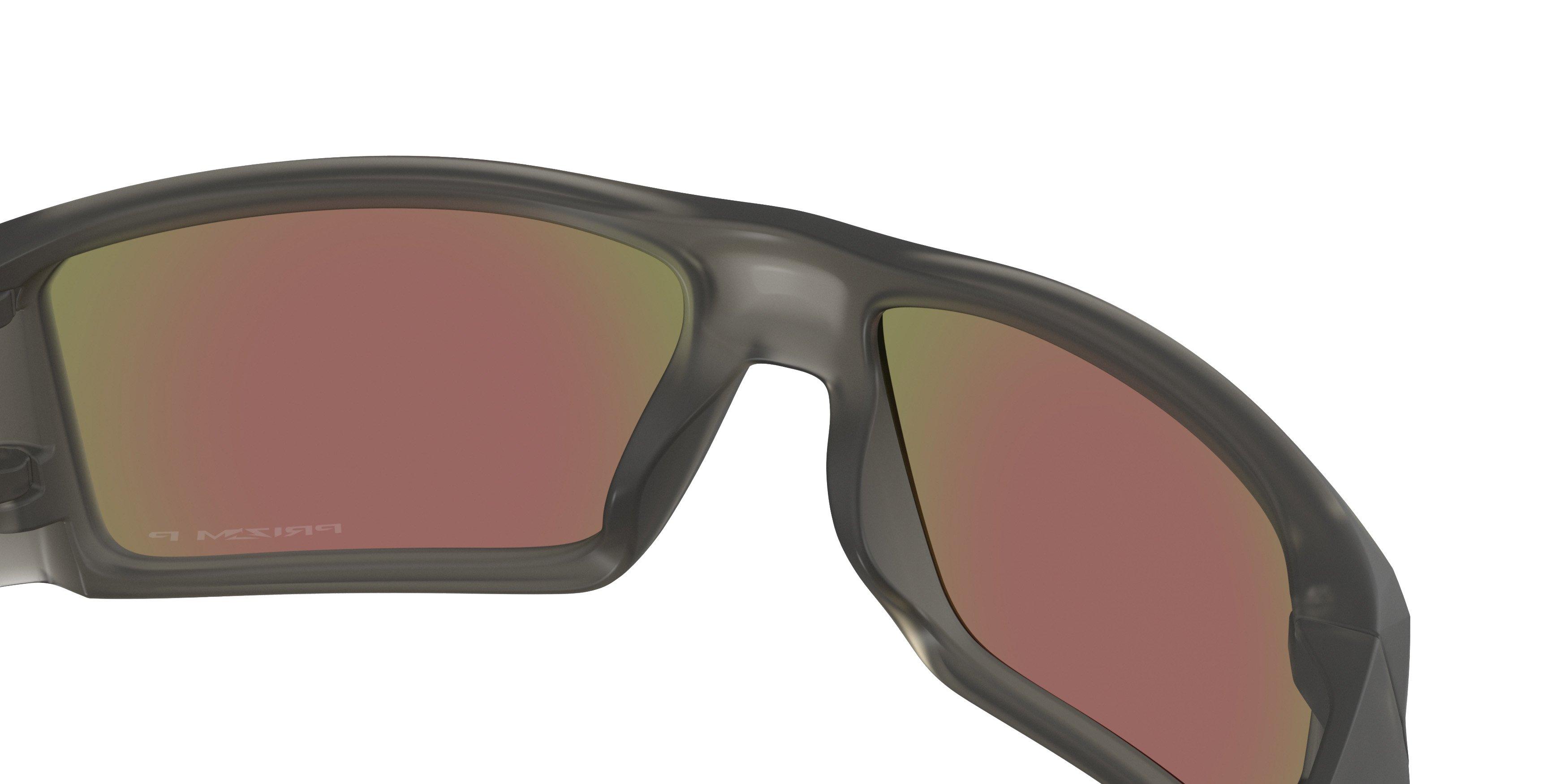 Oakley Heliostat Prizm Sapphire Polar Sunglasses - Matte Grey Smoke - GREY/BLUE Thumbnail View 6