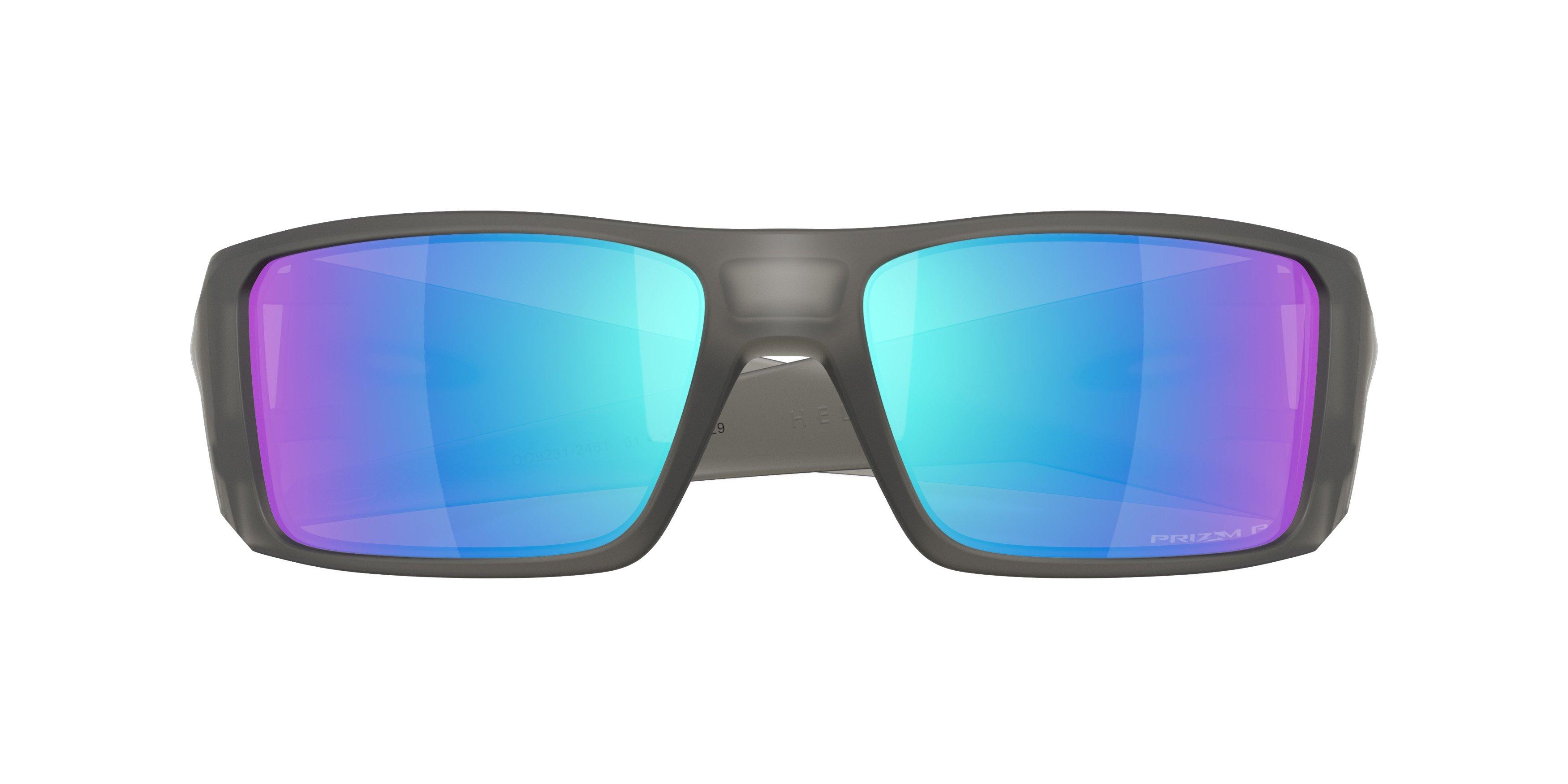 Oakley Heliostat Prizm Sapphire Polar Sunglasses - Matte Grey Smoke - GREY/BLUE Thumbnail View 8