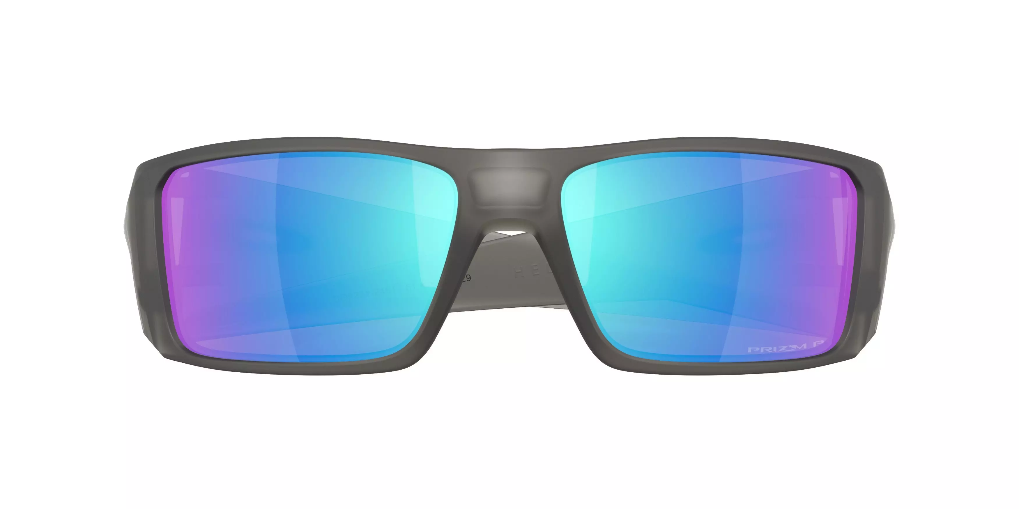 Oakley Heliostat Prizm Sapphire Polar Sunglasses - Matte Grey Smoke - GREY/BLUE