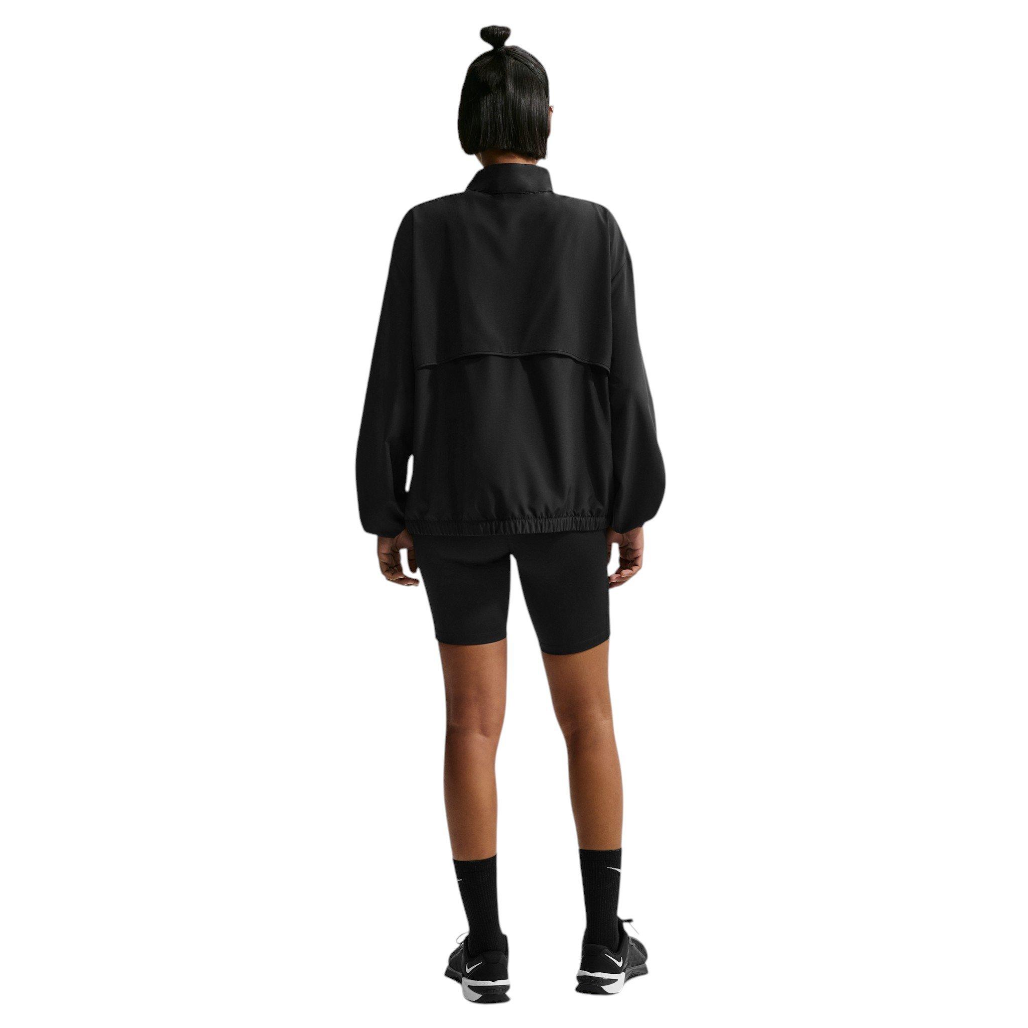 Nike Women's One Dri-FIT Woven Jacket - Black/White - BLACK/WHITE