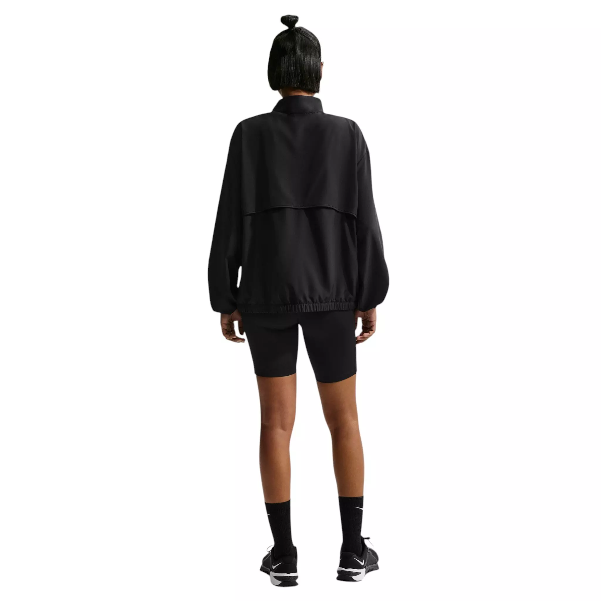 Nike Women's One Dri-FIT Woven Jacket - Black/White - BLACK/WHITE