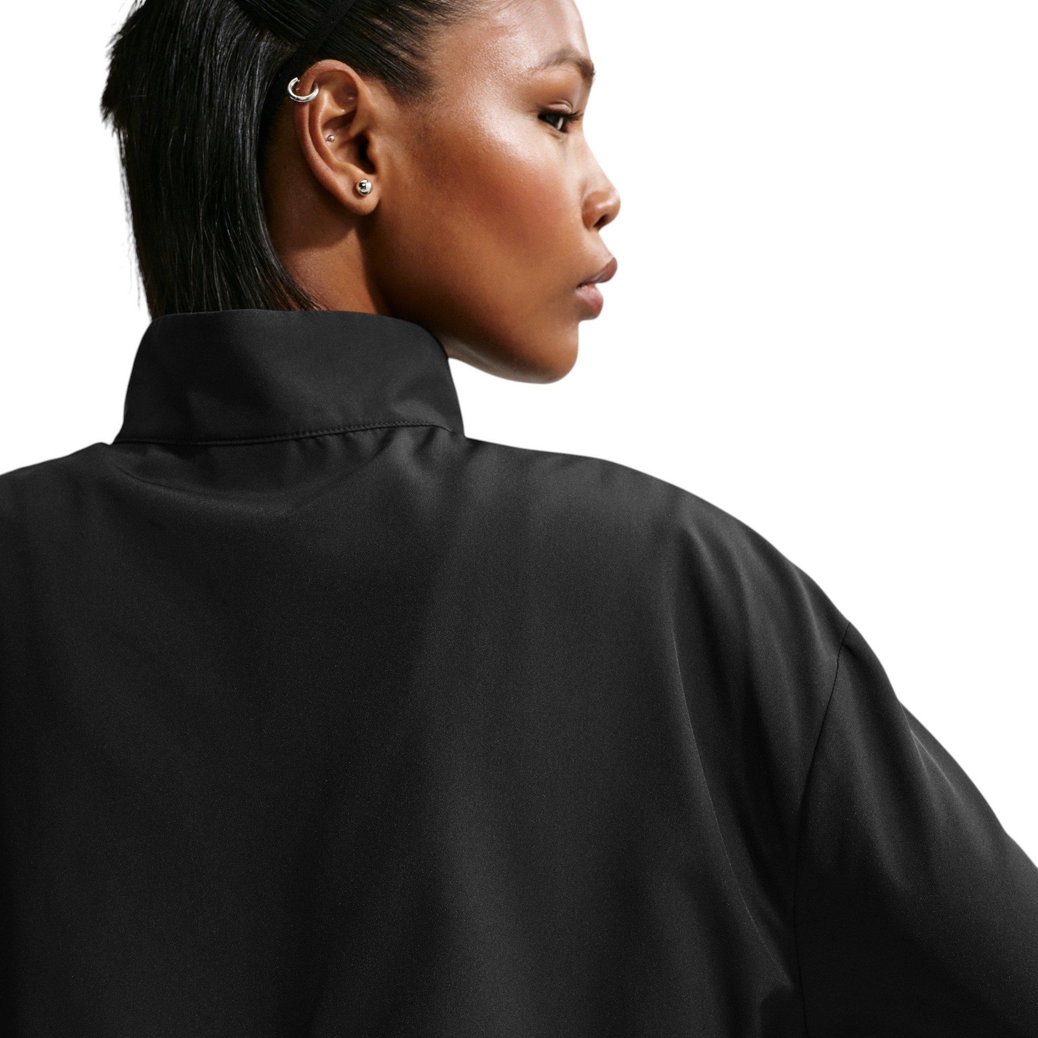 Nike Women's One Dri-FIT Woven Jacket - Black/White - BLACK/WHITE