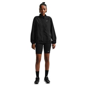 Nike Women's One Dri-FIT Woven Jacket - Black/White - BLACK/WHITE