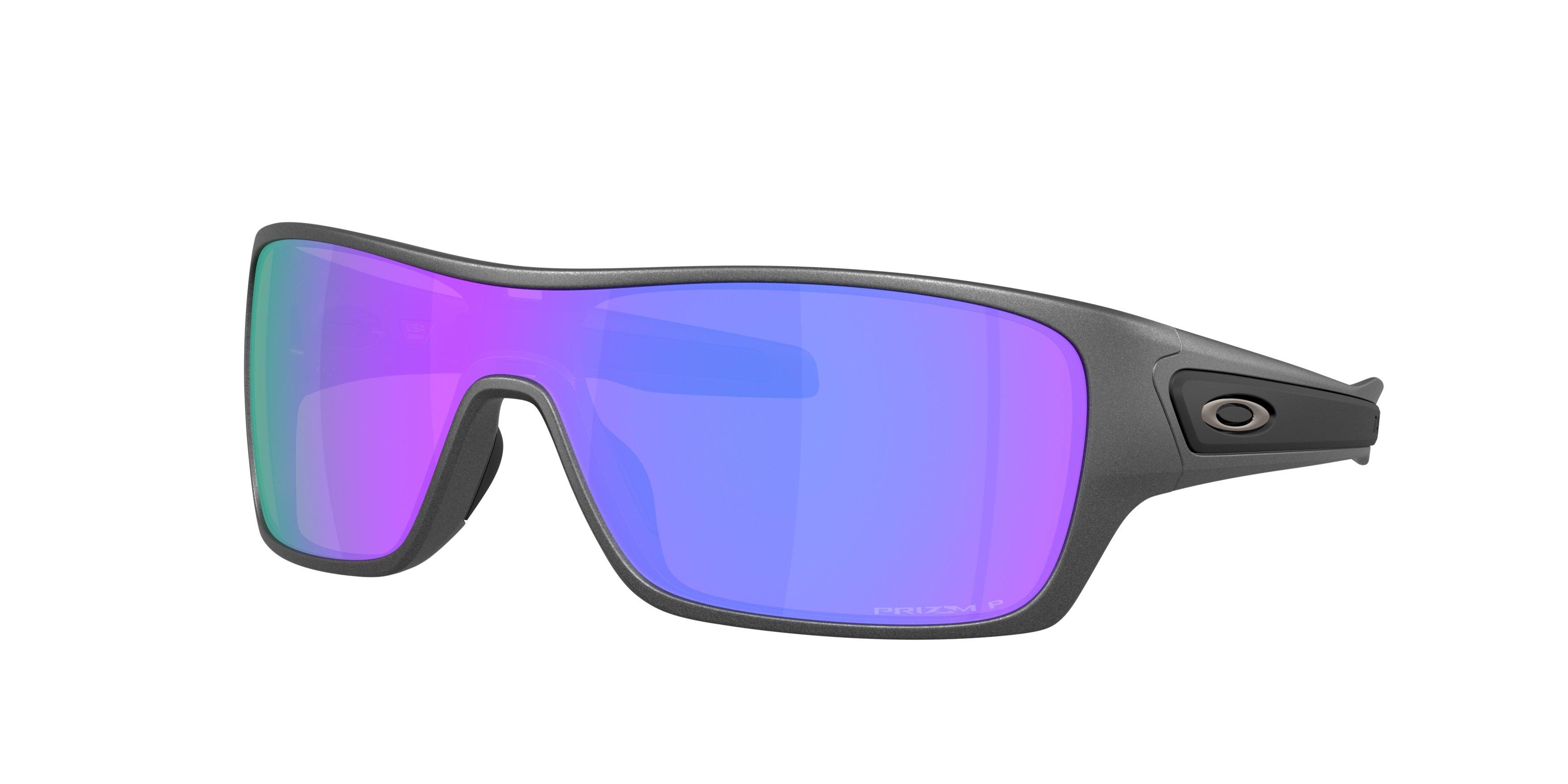 Oakley Turbine Rotor Prizm Violet Polar Sunglasses - Matte Steel - GREY/PURPLE Thumbnail View 1