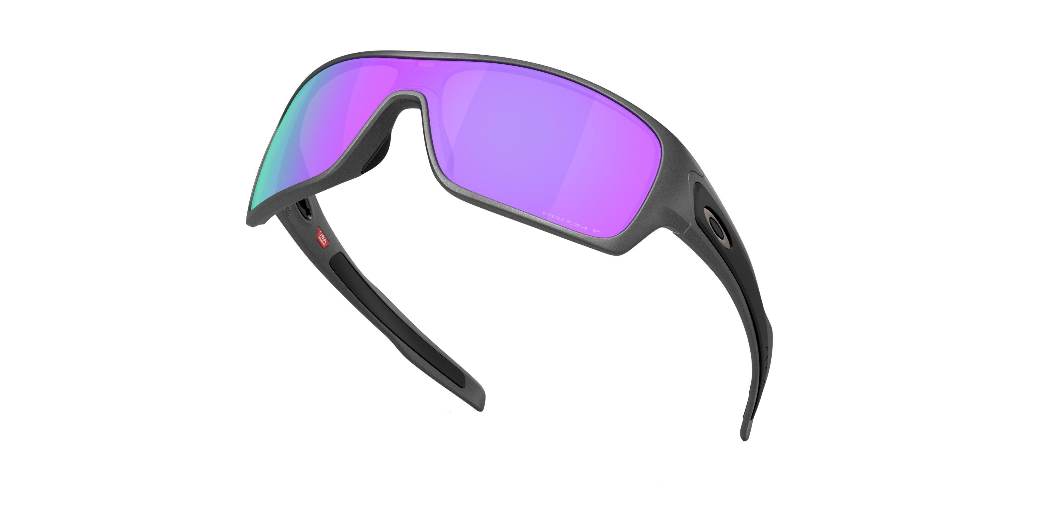 Oakley Turbine Rotor Prizm Violet Polar Sunglasses - Matte Steel - GREY/PURPLE Thumbnail View 7