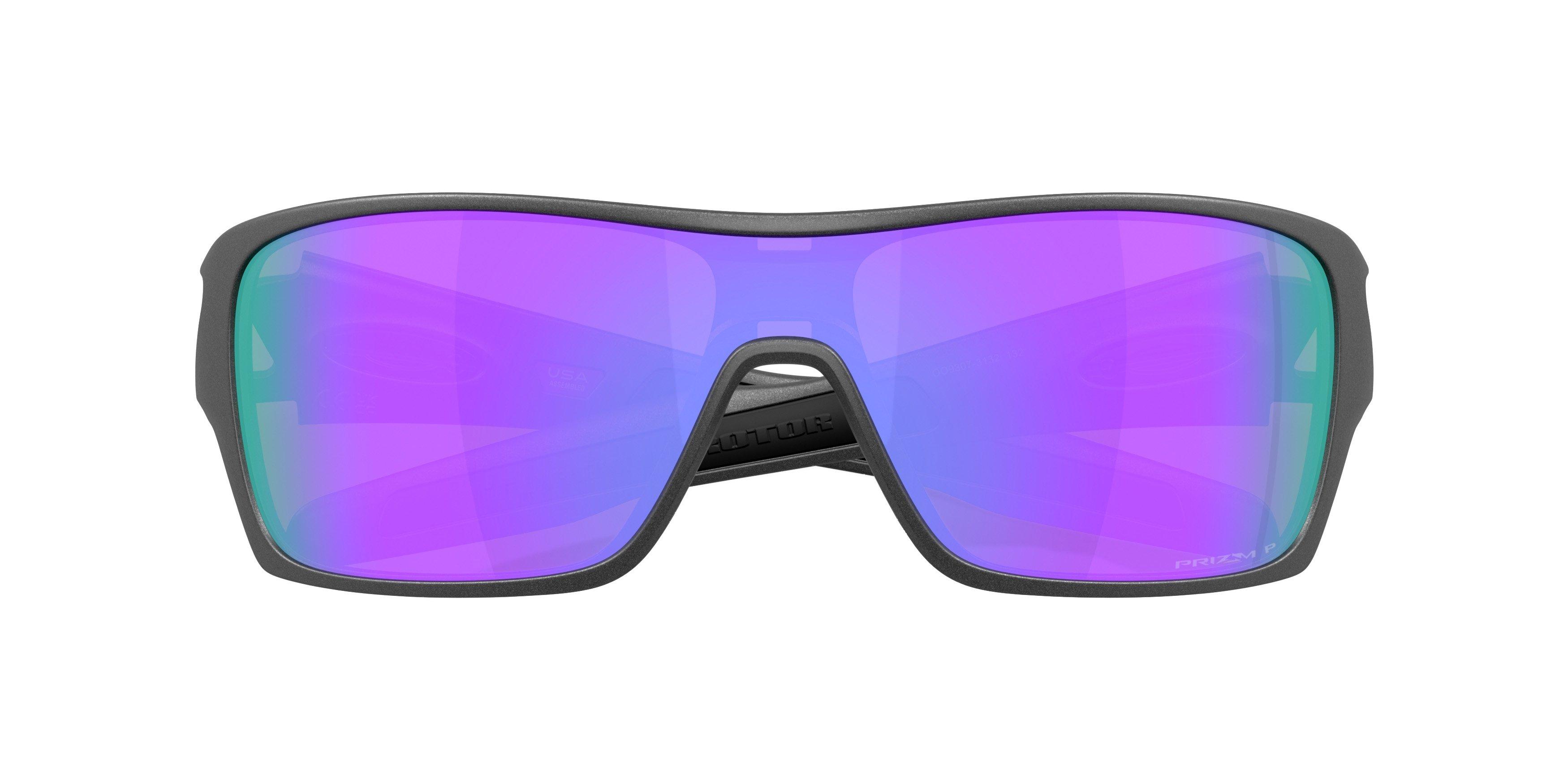 Oakley Turbine Rotor Prizm Violet Polar Sunglasses - Matte Steel - GREY/PURPLE Thumbnail View 8