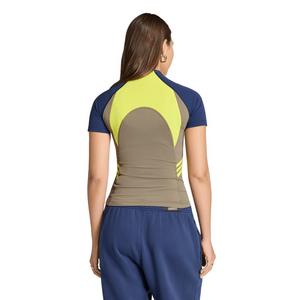 adidas Women's Originals EQT Tight Short Sleeve T-Shirt - Navy/Yellow