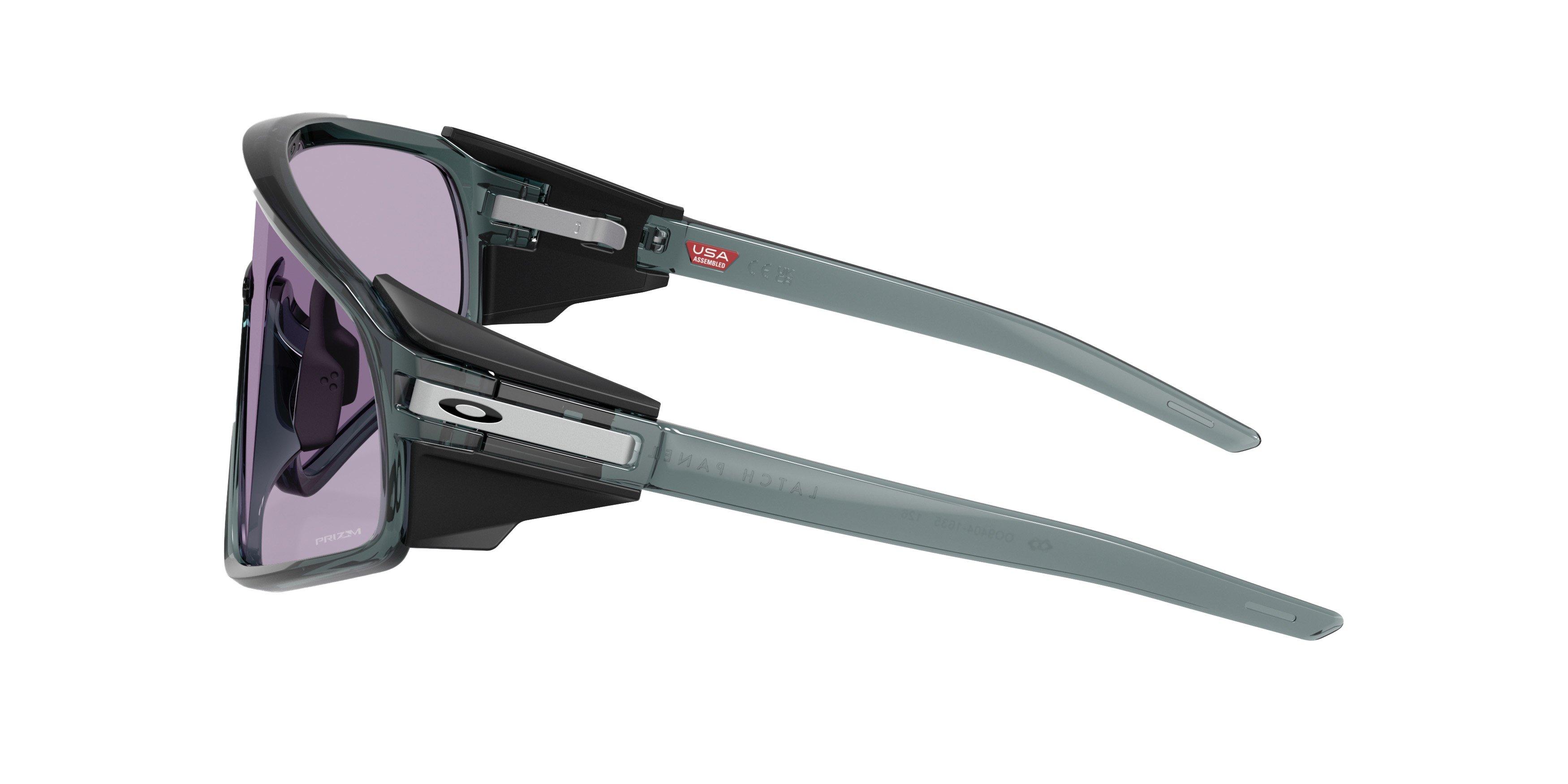 Oakley Latch Panel Prizm Slate Sunglasses - Crystal Black - BLACK/GREY Thumbnail View 4