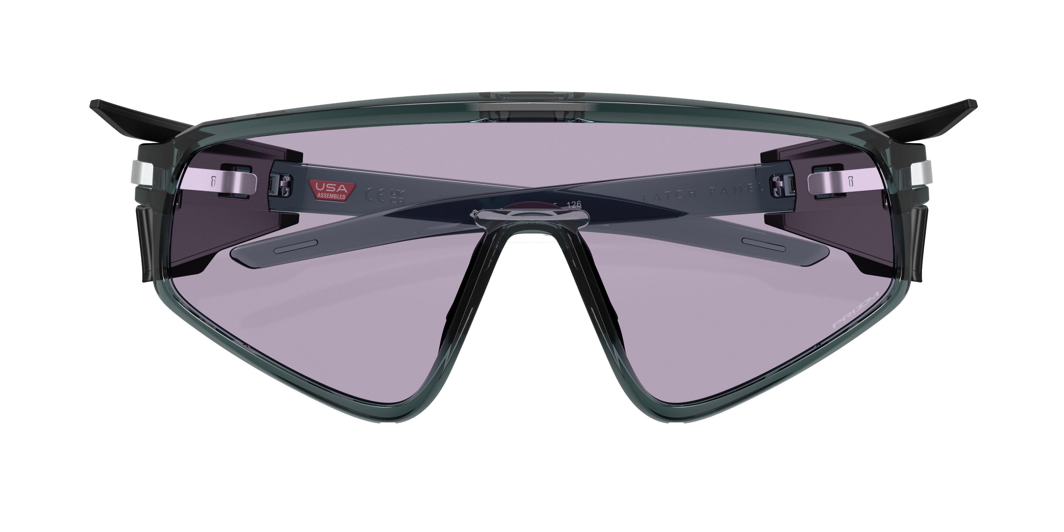 Oakley Latch Panel Prizm Slate Sunglasses - Crystal Black - BLACK/GREY Thumbnail View 8