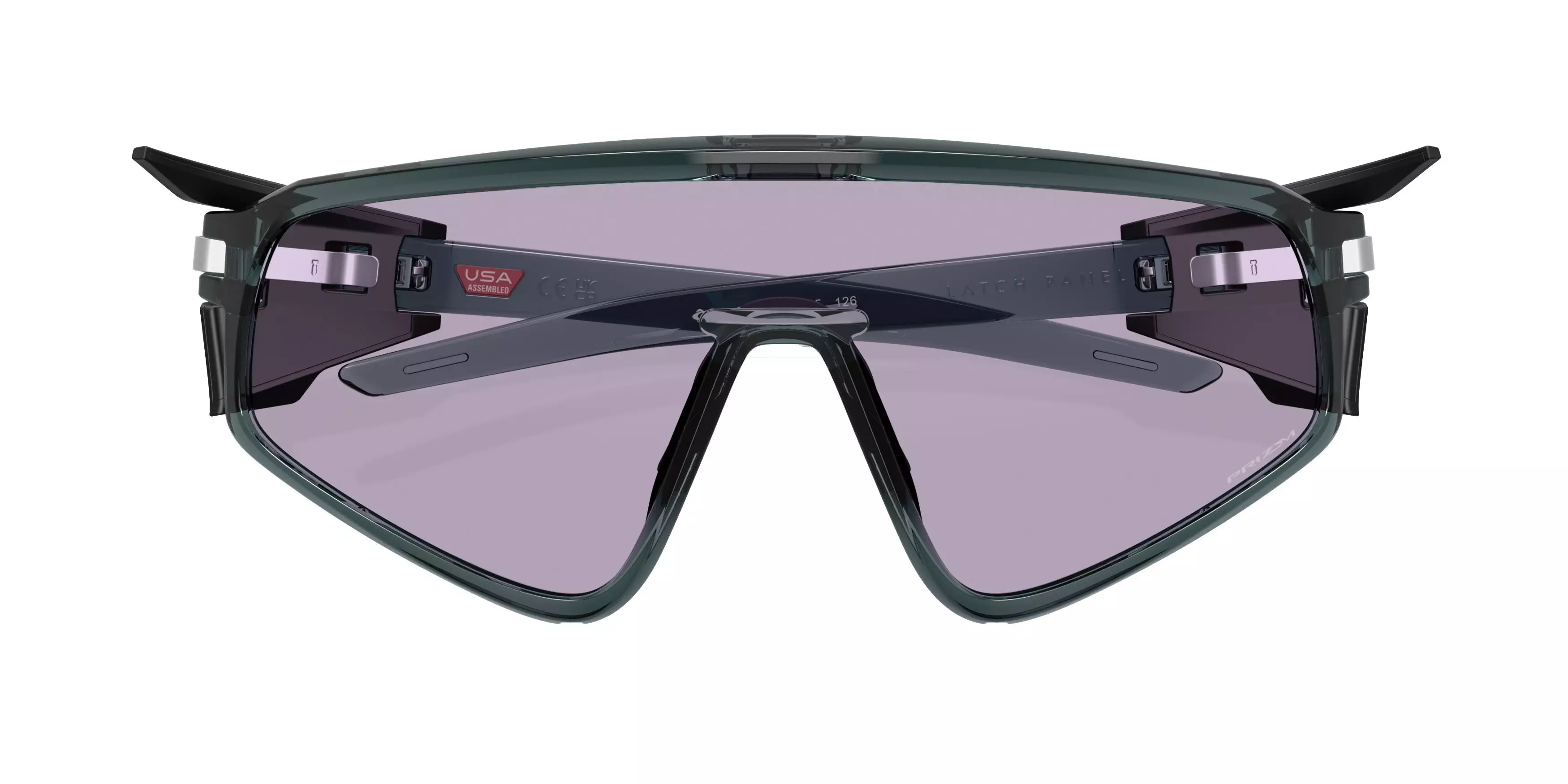 Oakley Latch Panel Prizm Slate Sunglasses - Crystal Black - BLACK/GREY