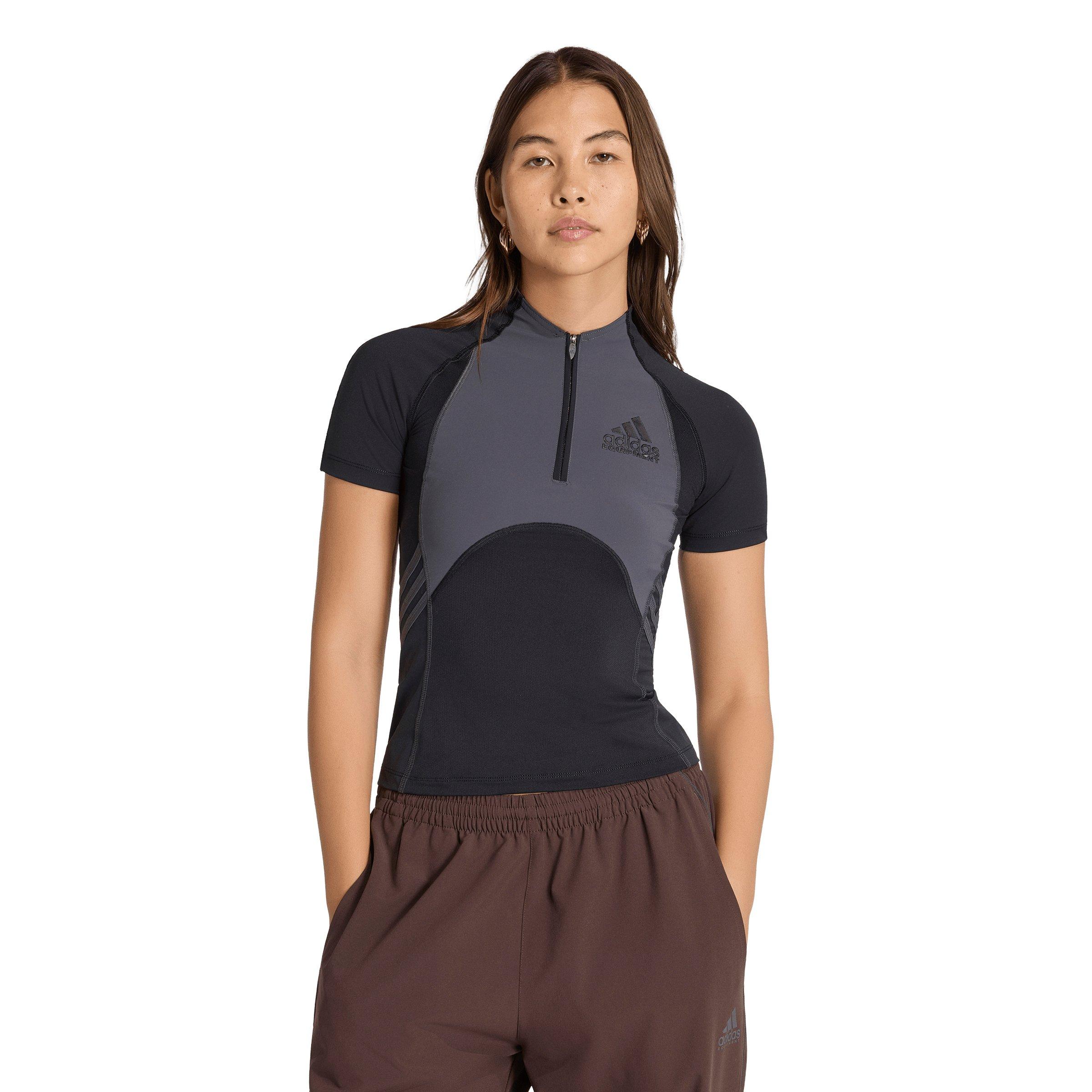 adidas Women's Originals EQT Tight Short Sleeve T-Shirt - Black/Grey - BLACK/GREY Thumbnail View 1