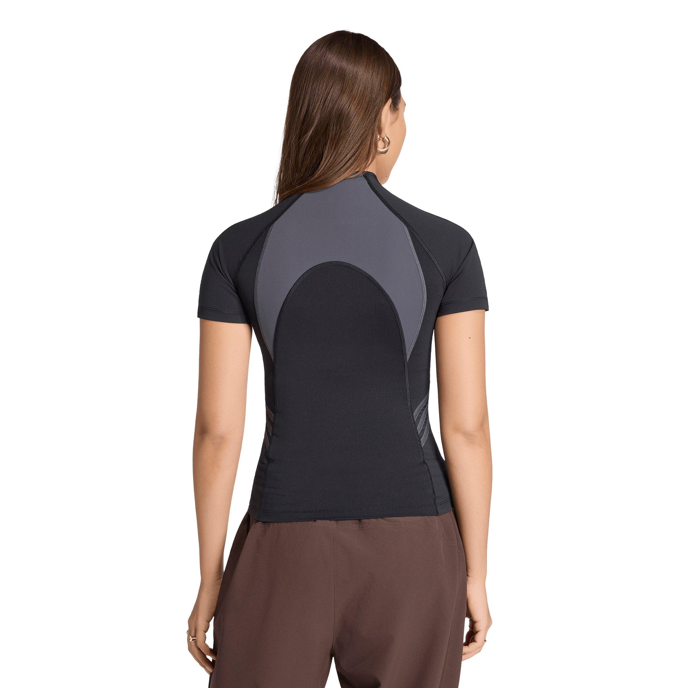 adidas Women's Originals EQT Tight Short Sleeve T-Shirt - Black/Grey - BLACK/GREY Thumbnail View 2