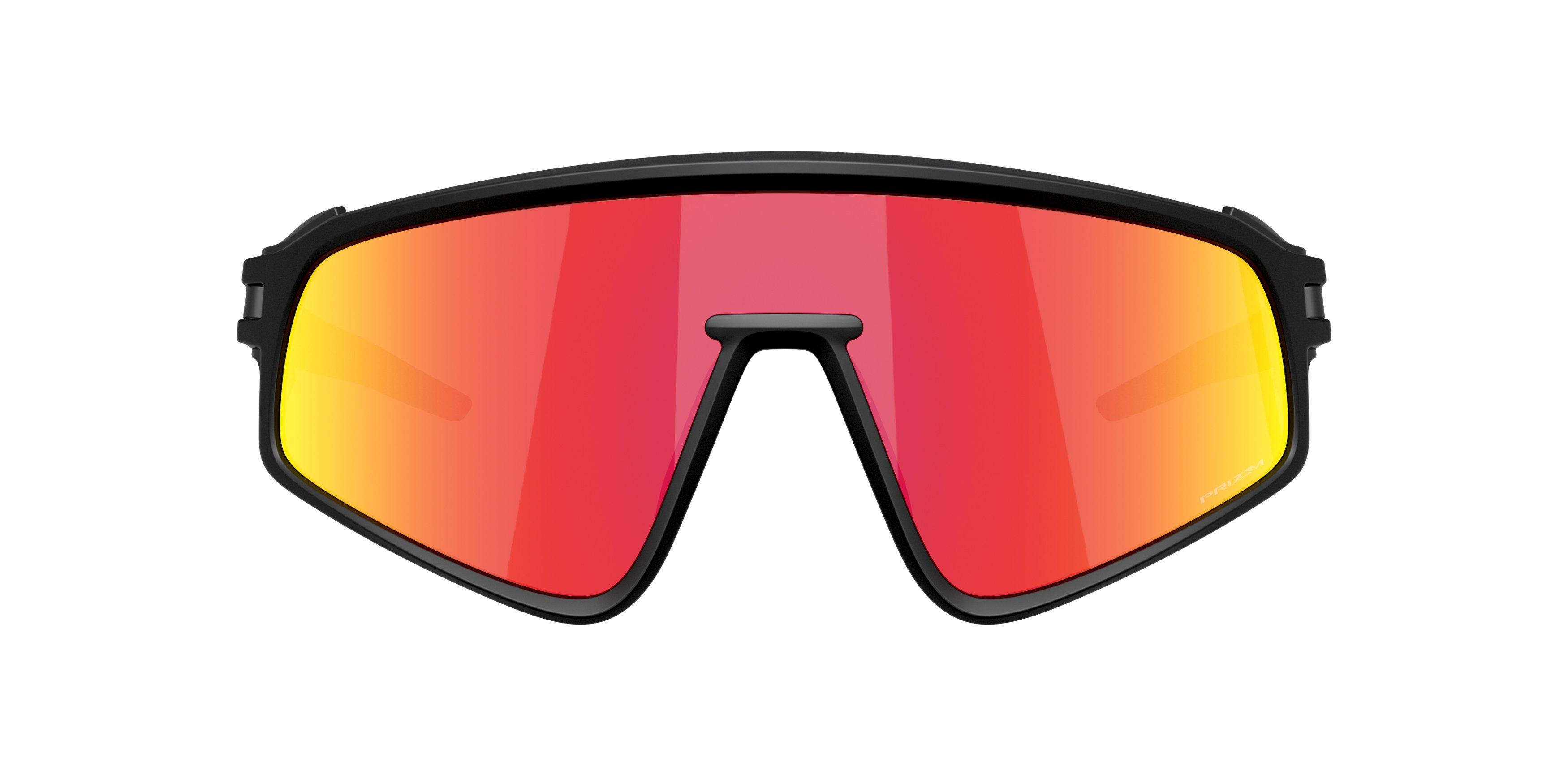 Oakley Latch Panel Prizm Ruby Sunglasses - Matte Black - BLACK/RED Thumbnail View 2