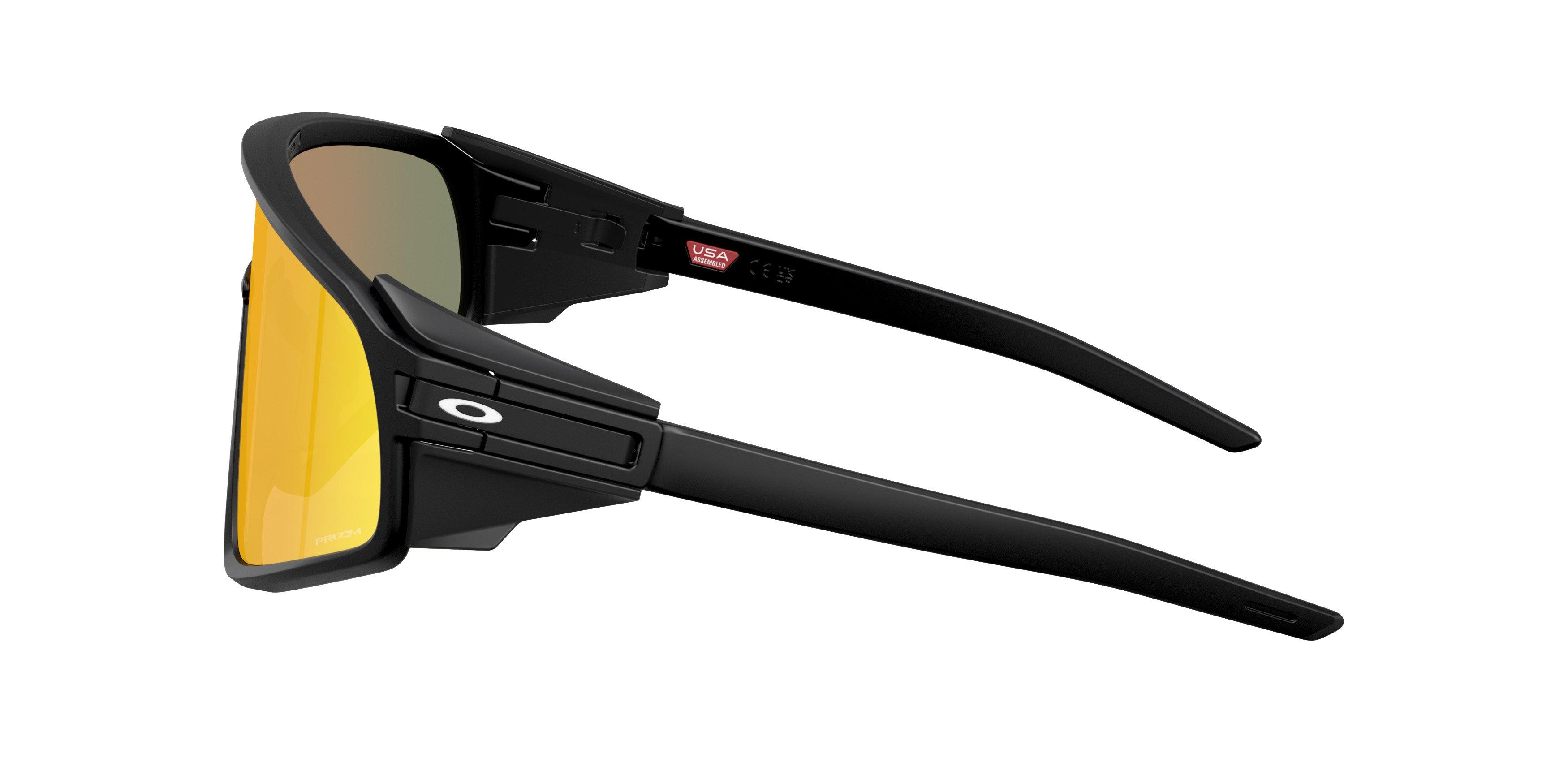 Oakley Latch Panel Prizm Ruby Sunglasses - Matte Black - BLACK/RED Thumbnail View 4