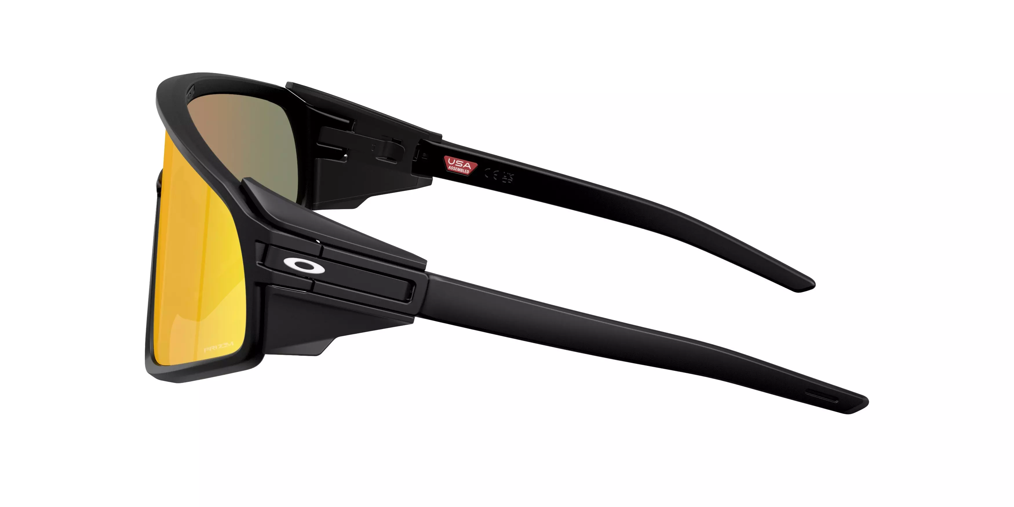 Oakley Latch Panel Prizm Ruby Sunglasses - Matte Black - BLACK/RED