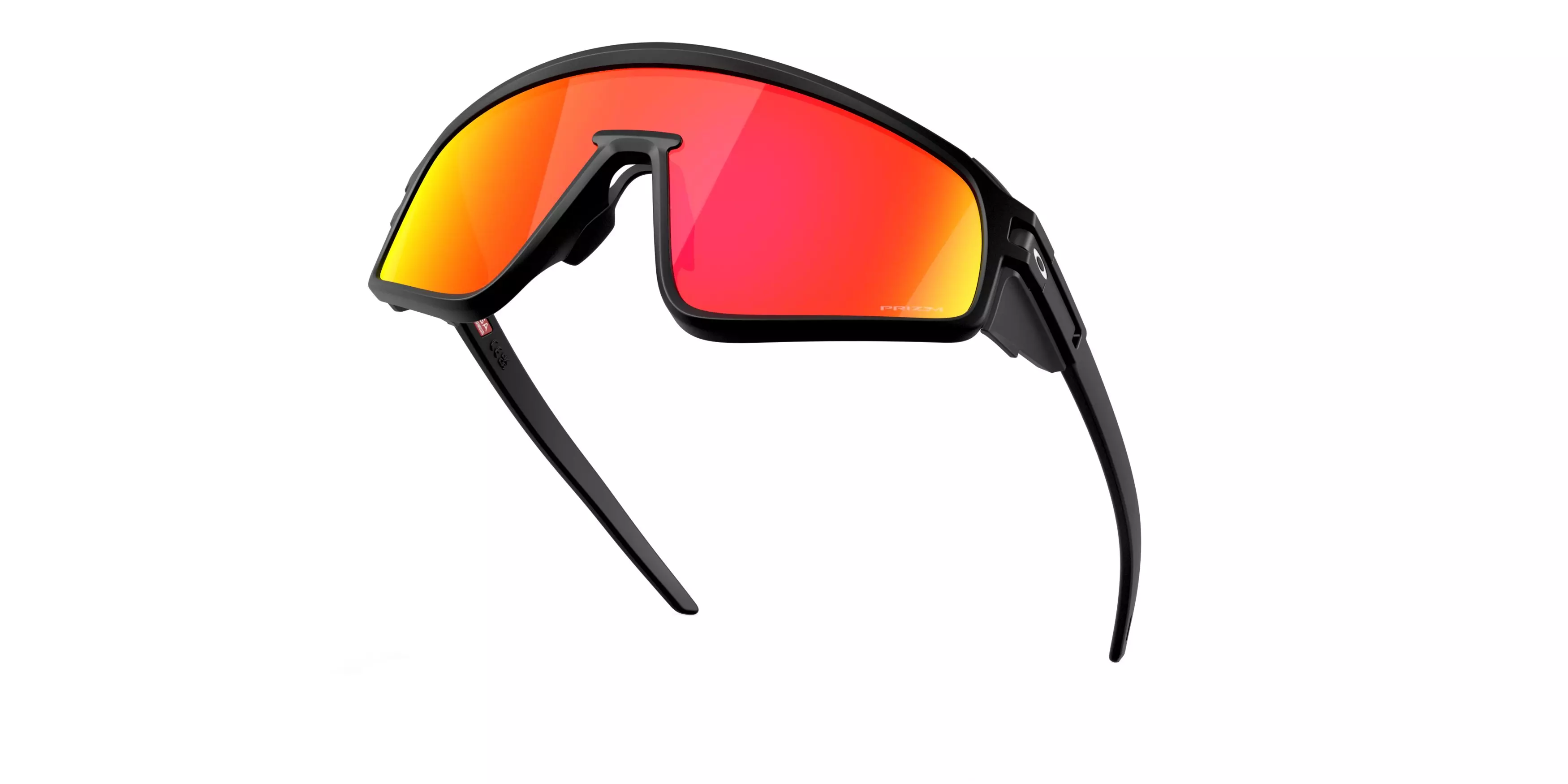 Oakley Latch Panel Prizm Ruby Sunglasses - Matte Black - BLACK/RED