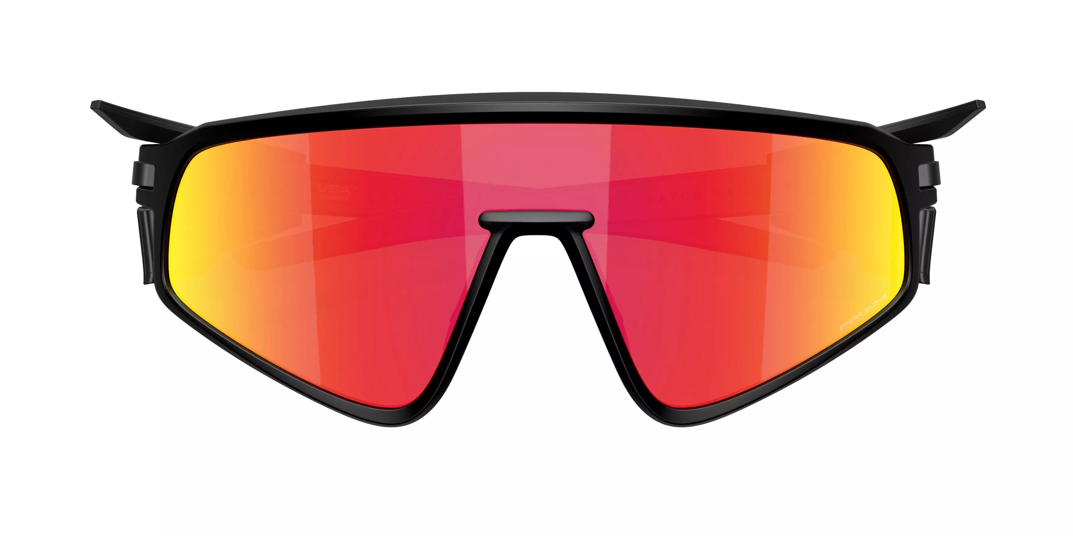 Oakley Latch Panel Prizm Ruby Sunglasses - Matte Black - BLACK/RED