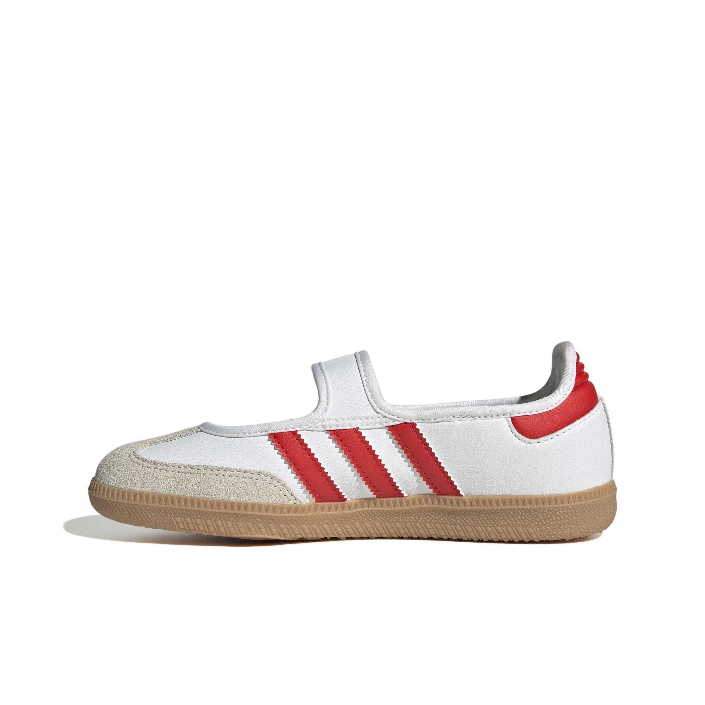 adidas Originals Samba Jane Grade School Girls' "Ftwr White/Red/Gum 3" Shoe