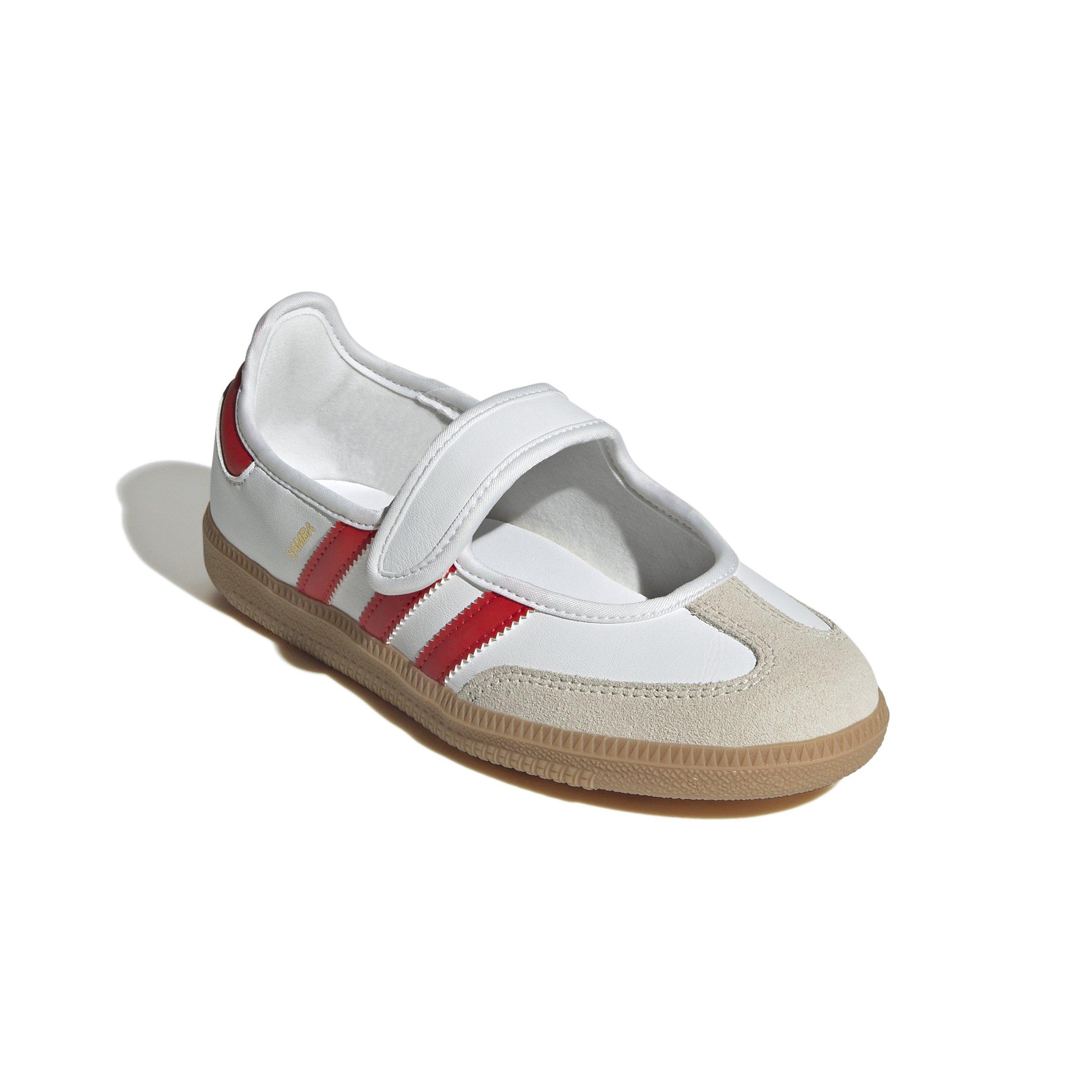 adidas Originals Samba Jane Grade School Girls' "Ftwr White/Red/Gum 3" Shoe