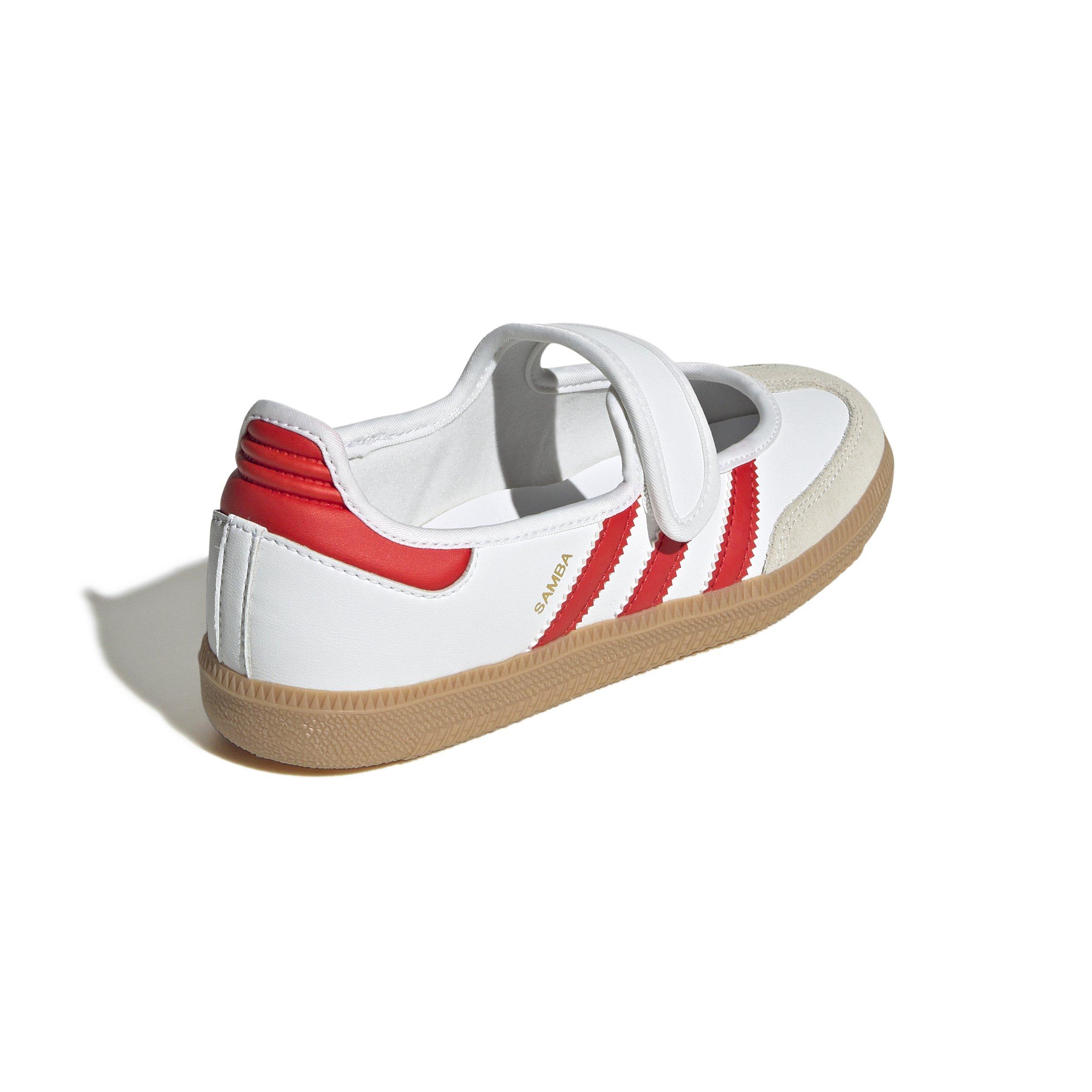 adidas Originals Samba Jane Grade School Girls' "Ftwr White/Red/Gum 3" Shoe
