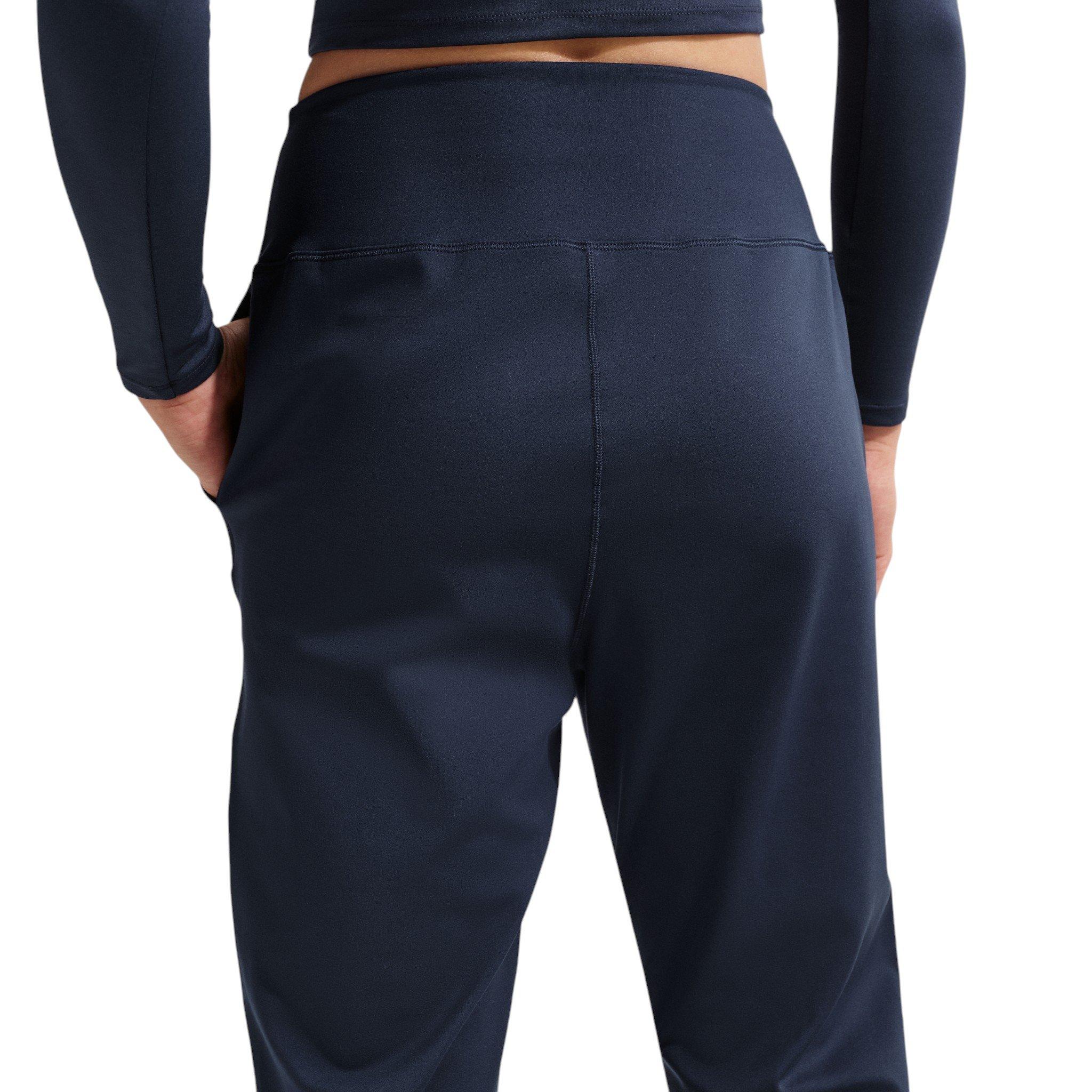 Nike Women's One High-Waisted Full-Length Knit Joggers - Navy/White - NAVY/WHITE